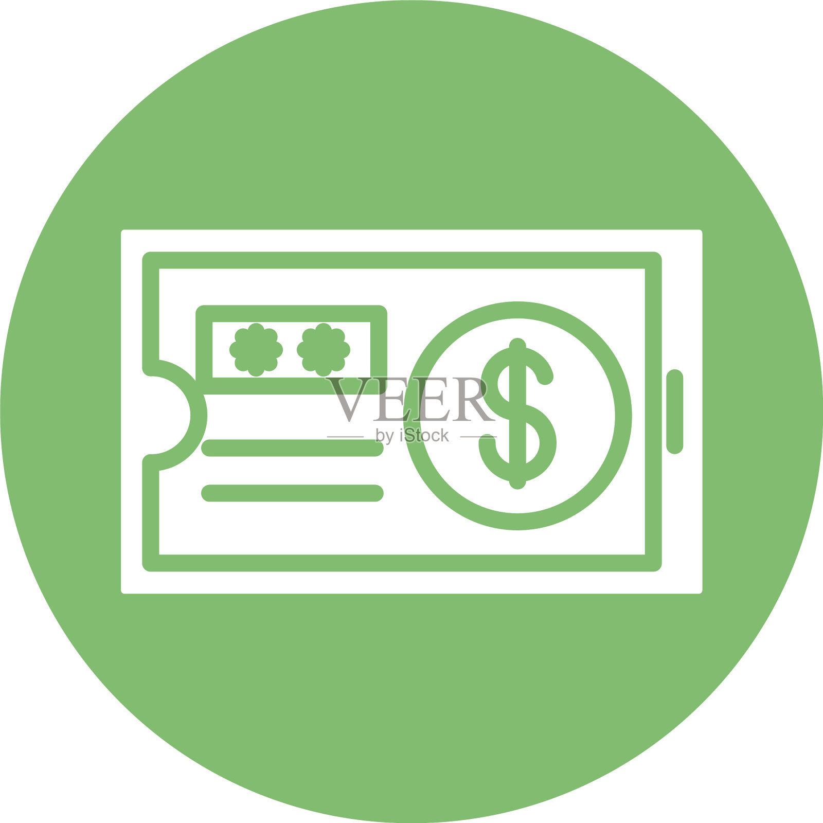 检查钞票方块样式图标图标素材