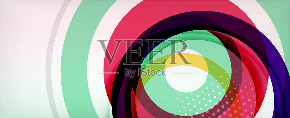 时尚简约圆抽象背景动态插画图片素材