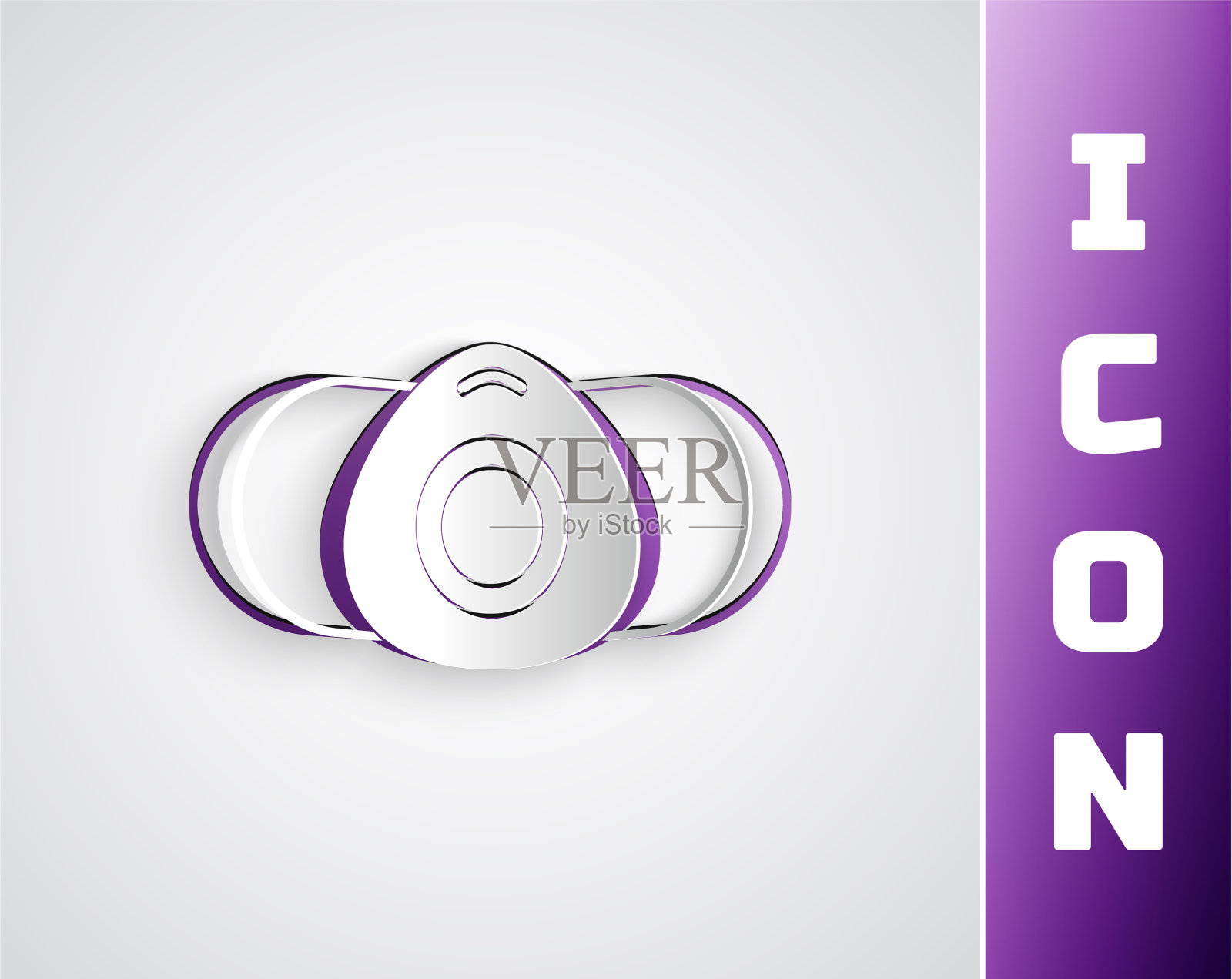 纸割伤医用防护口罩图标隔离插画图片素材