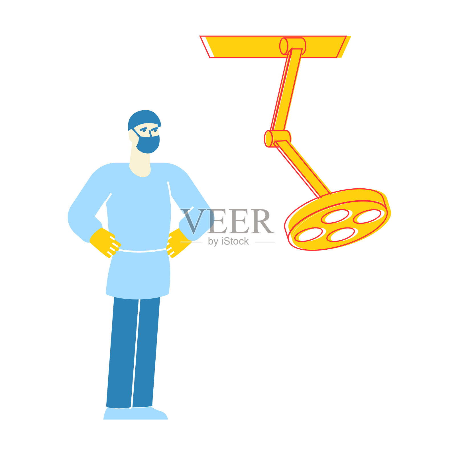 医务人员、麻醉师或外科医生设计元素图片