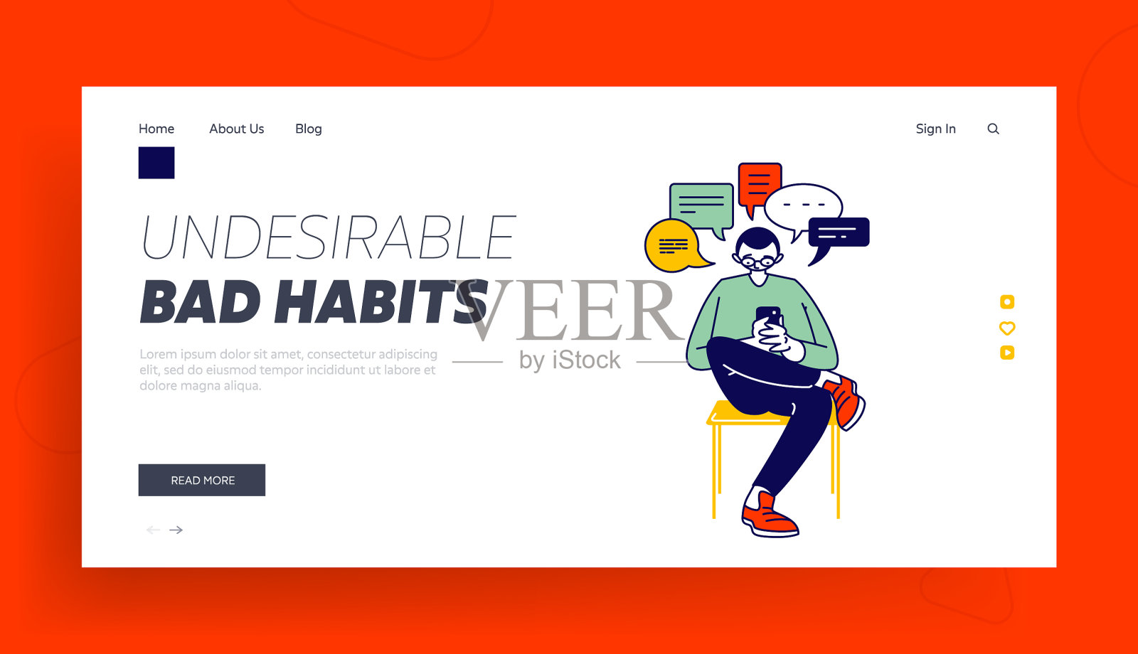 小玩意上瘾，坏习惯，手机落地插画图片素材