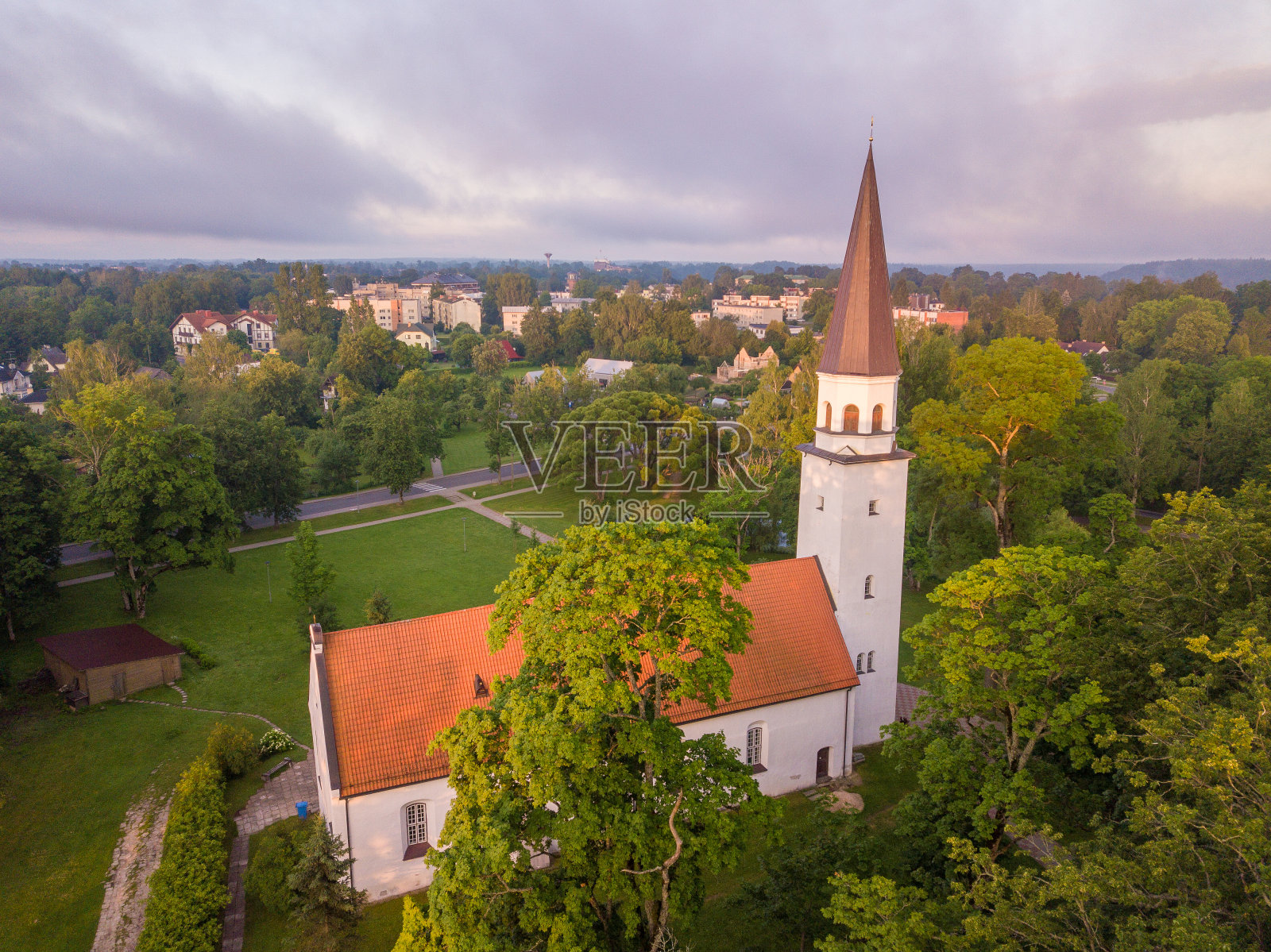 西古达福音路德教会照片摄影图片