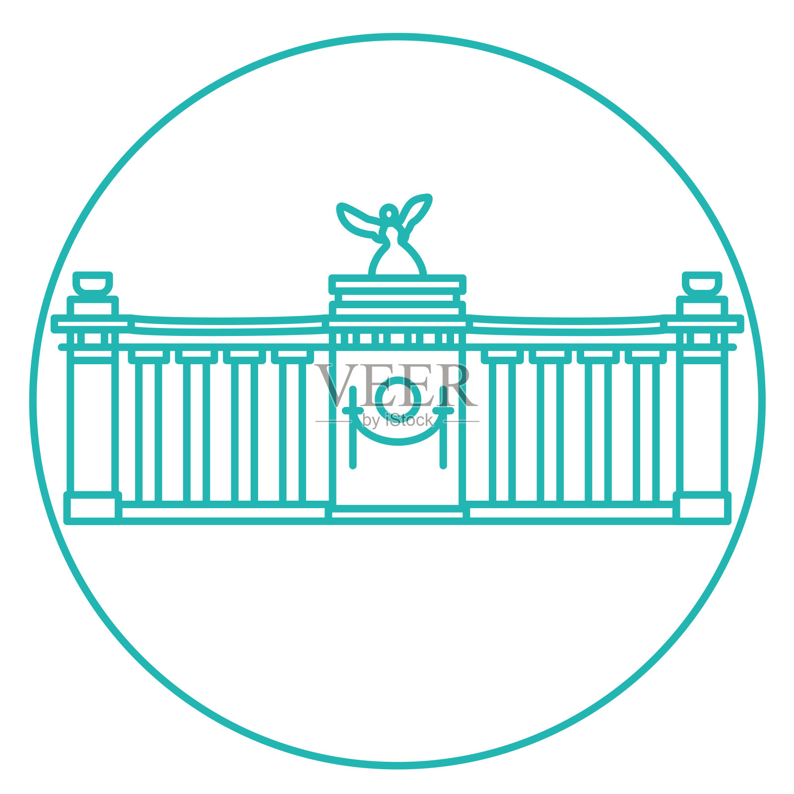 孤立的纪念碑网站插画图片素材