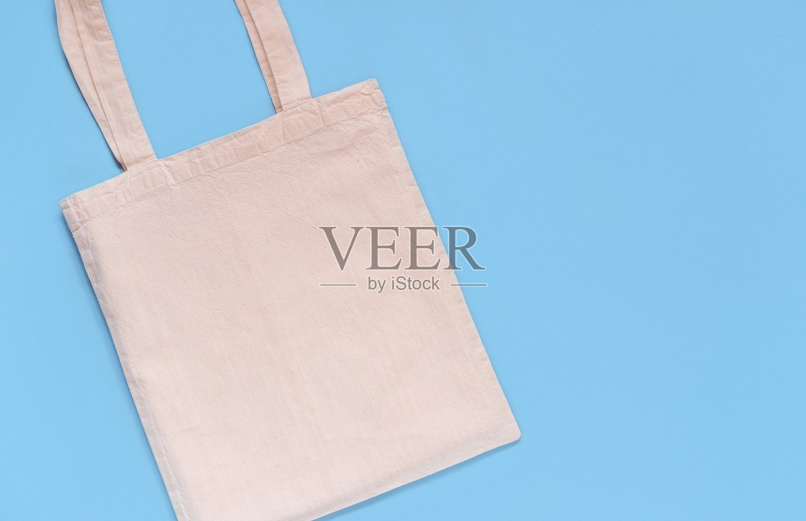 模型设计袋的概念。布制购物袋模型与复制空间。生态友好。“零浪费”的概念。照片摄影图片