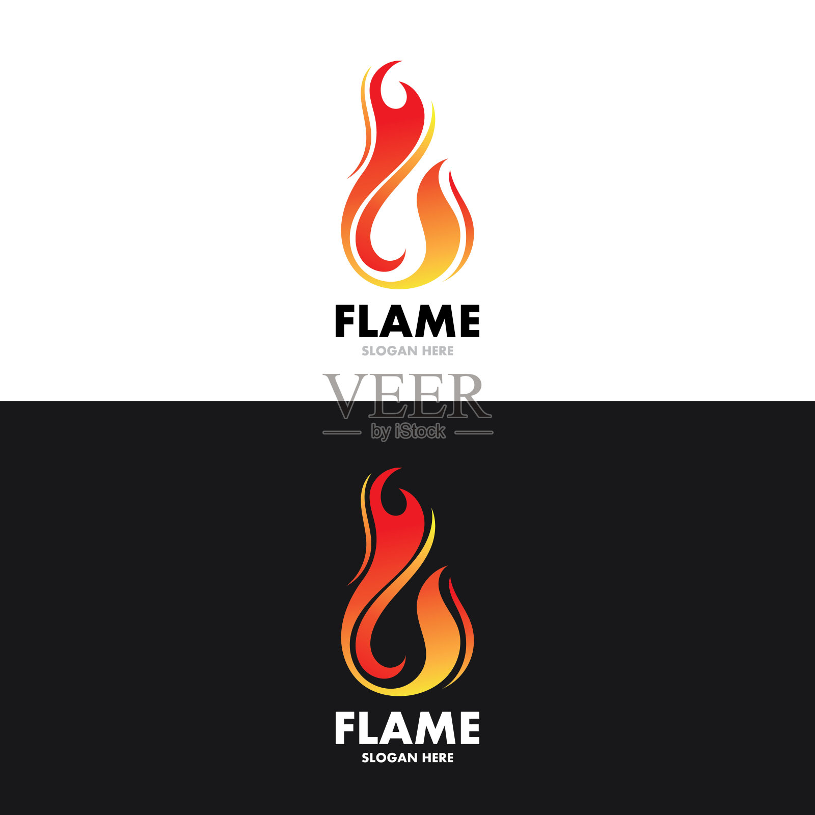 火焰火焰矢量插图设计模板设计元素图片