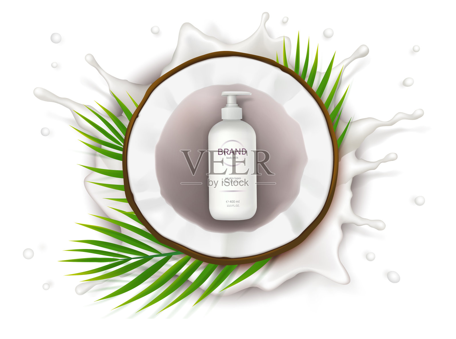 有机天然霜的概念海报插画图片素材