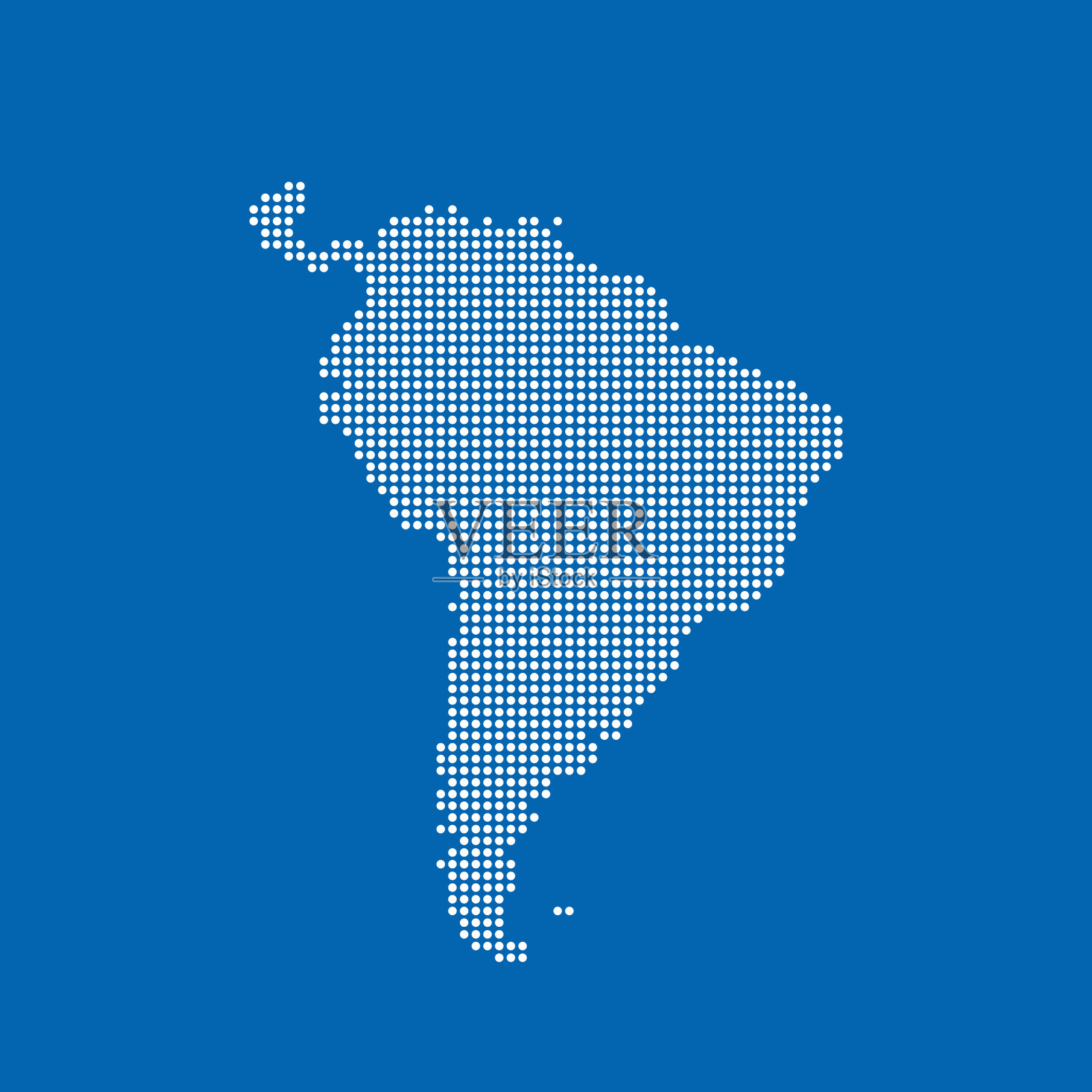 南美洲地图插画图片素材