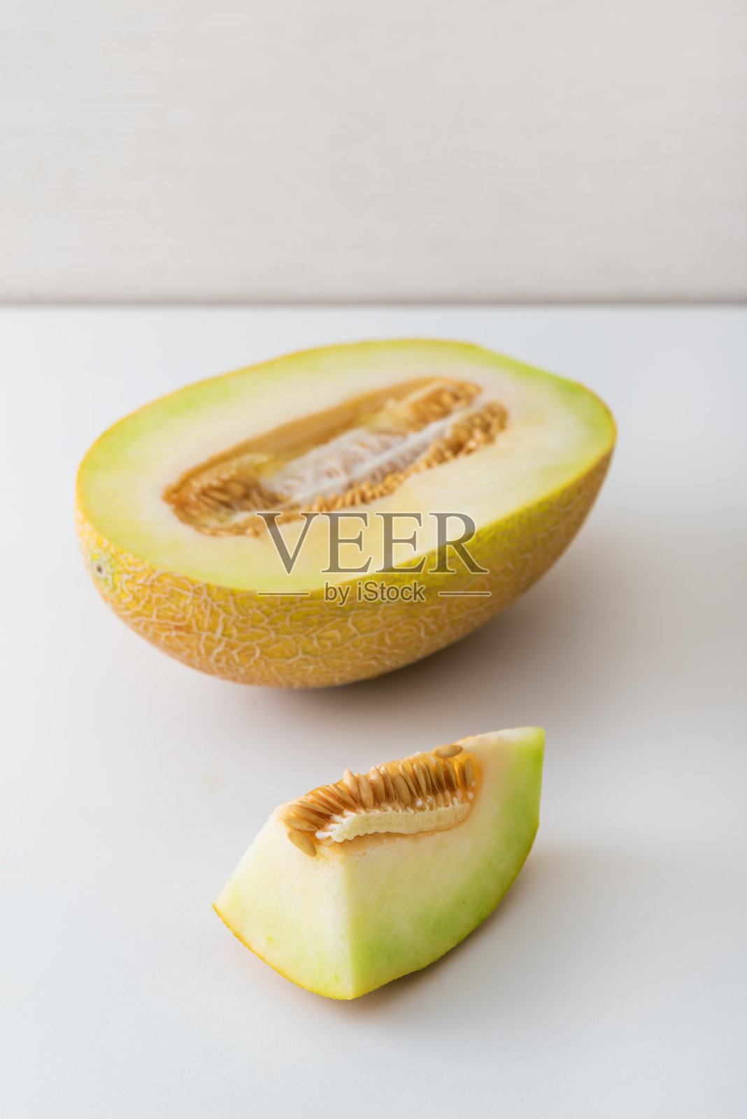 切哈密瓜瓜照片摄影图片