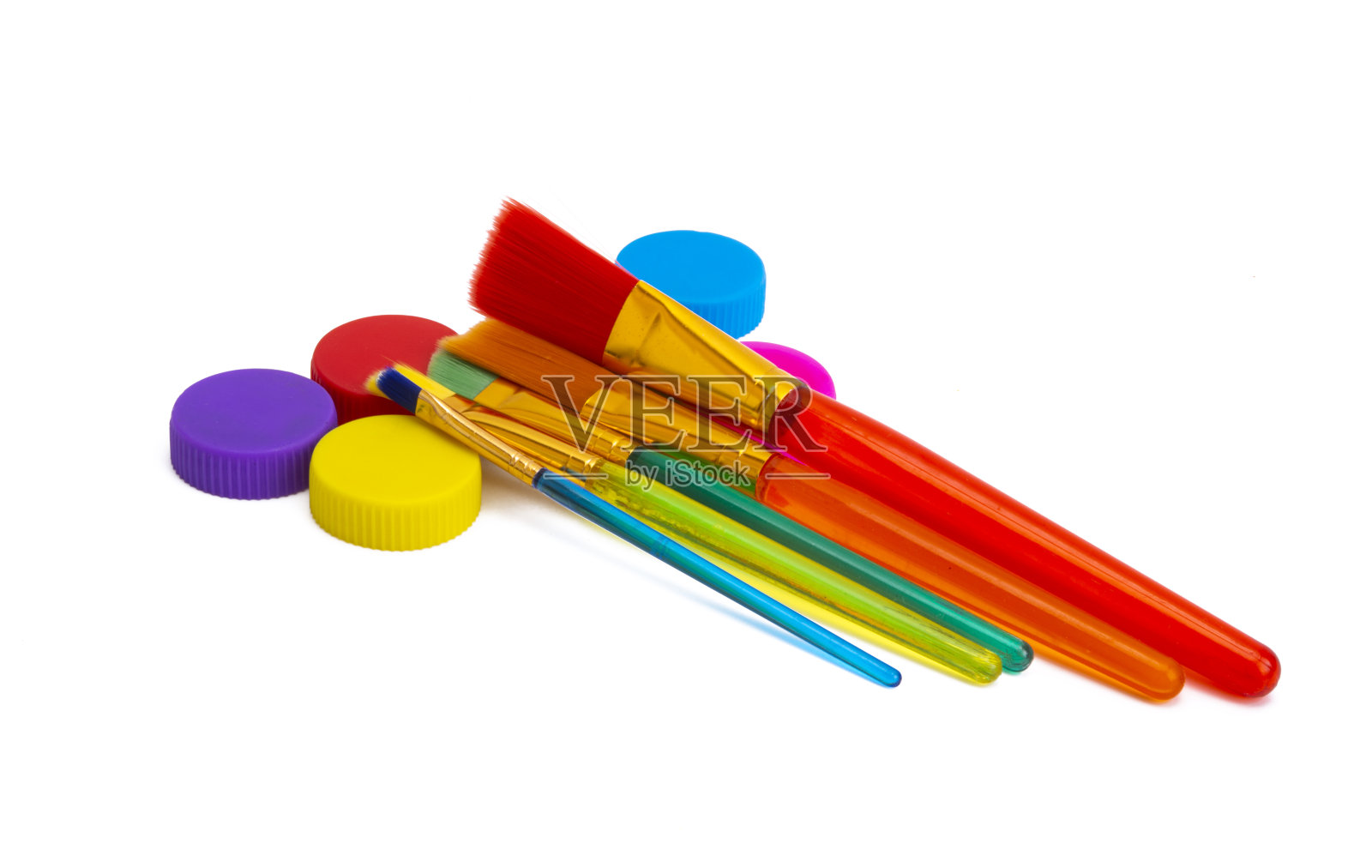 彩色水粉覆盖孤立照片摄影图片