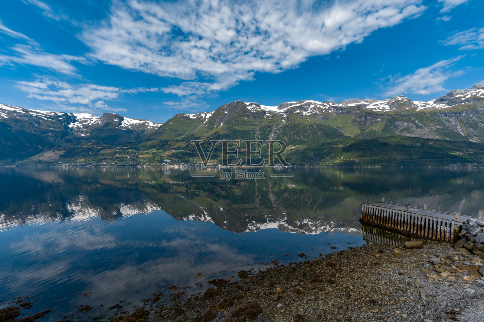 在挪威维斯特兰传统的哈丹格地区，哈丹格峡湾及其内部分支有着令人惊叹的风景。照片摄影图片