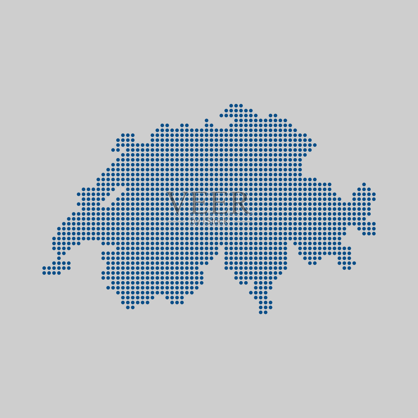 瑞士的地图插画图片素材