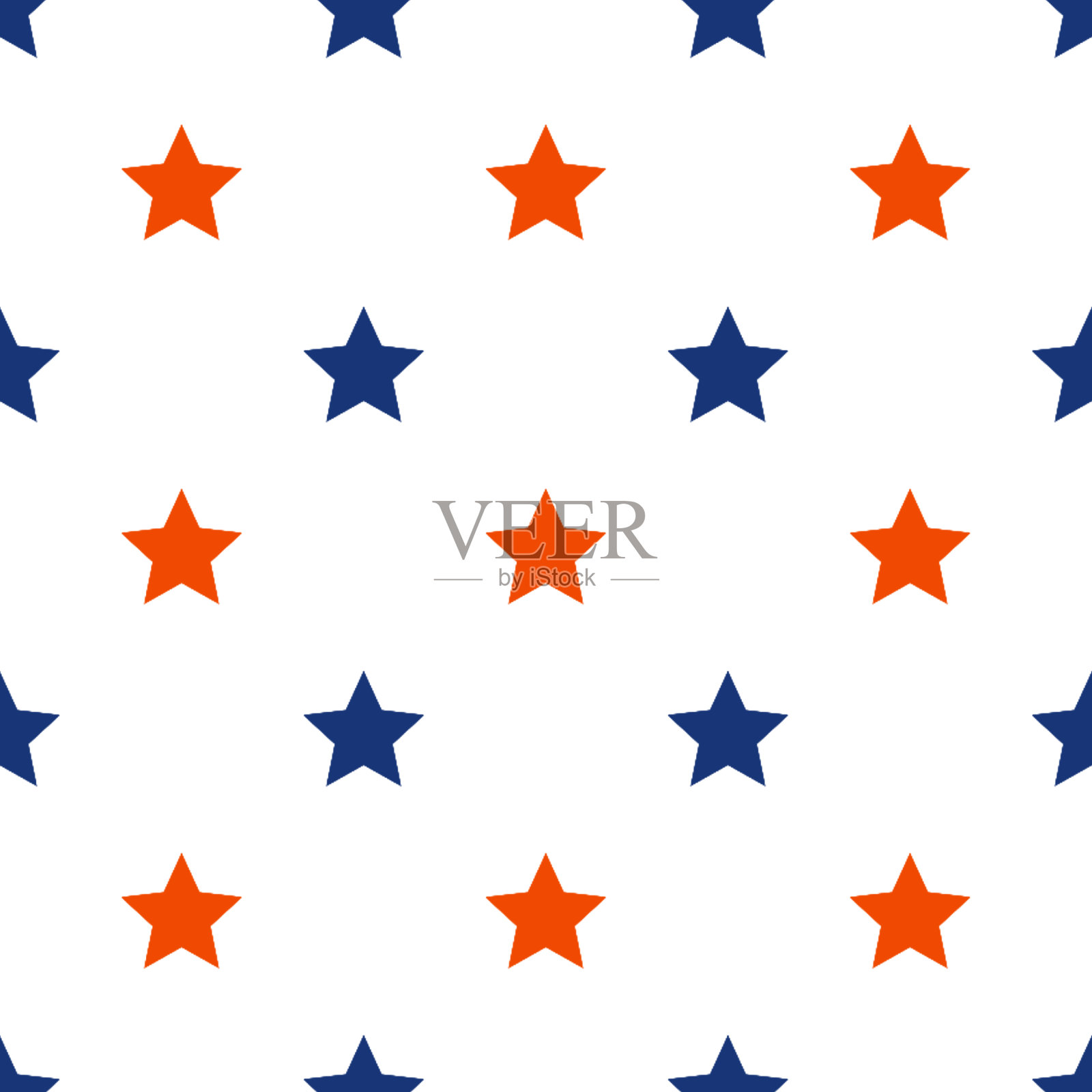 秋天无缝的星星图案。无尽的纹理墙纸，背景，包装。万圣节和感恩节的装饰品。橙色，蓝色，白色设计元素图片
