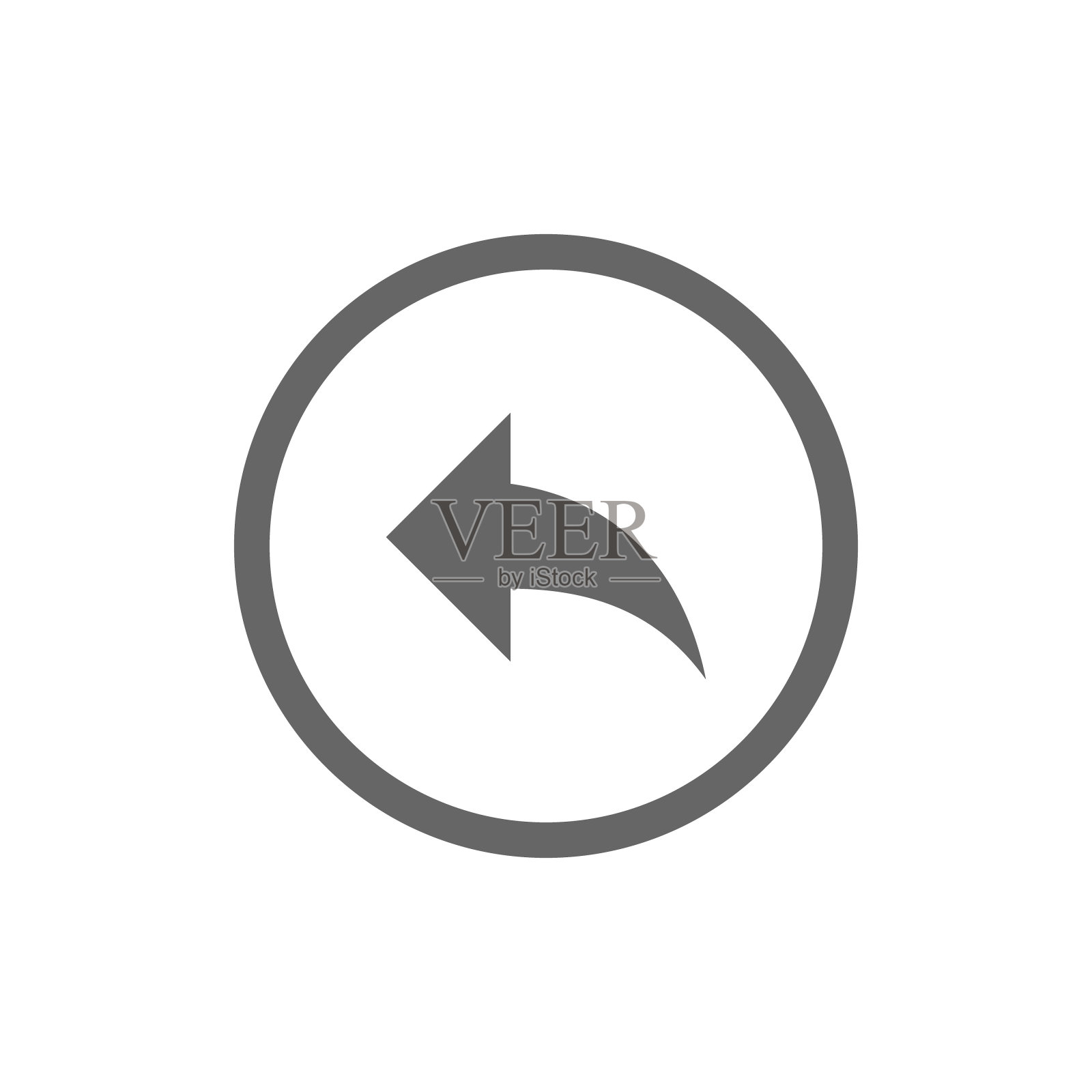 返回箭头图标中的圆形按钮设计元素图片