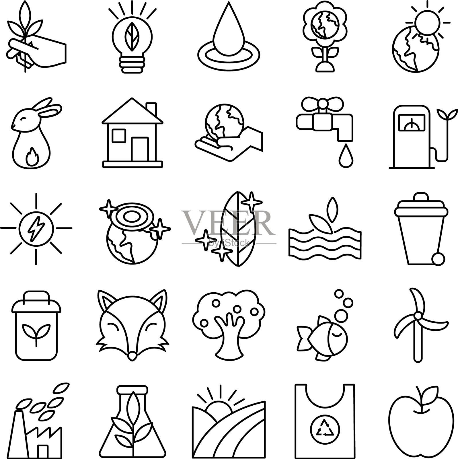 捆绑星球生态设置图标图标素材