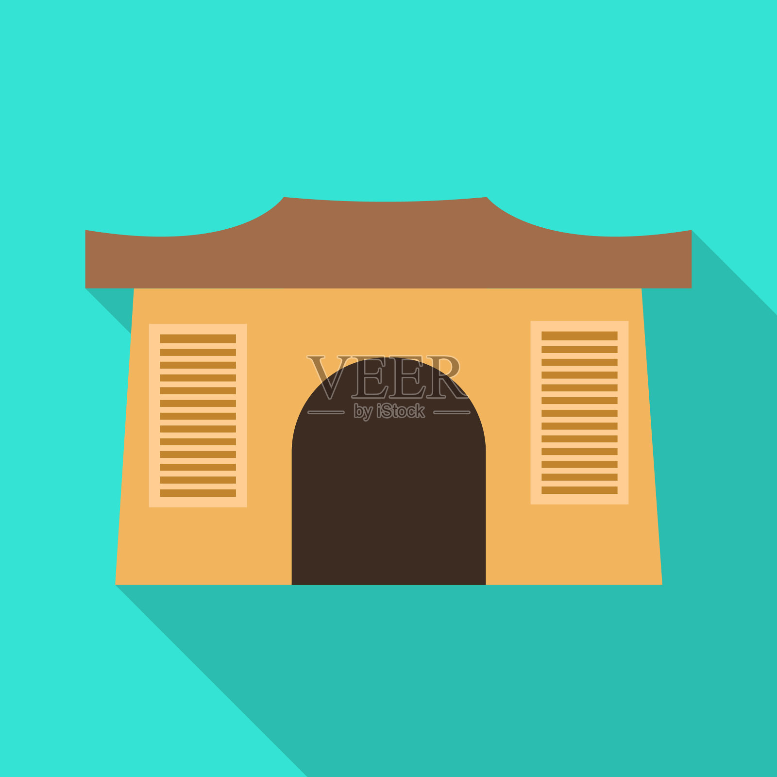 建筑和越南图标插画图片素材