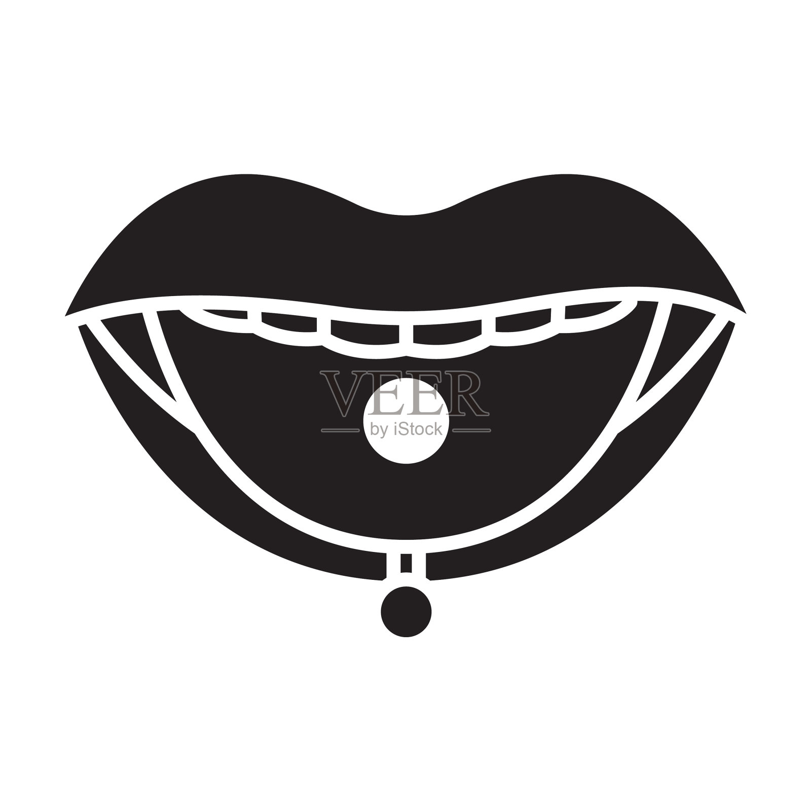 刺舌图标黑色图标插画图片素材