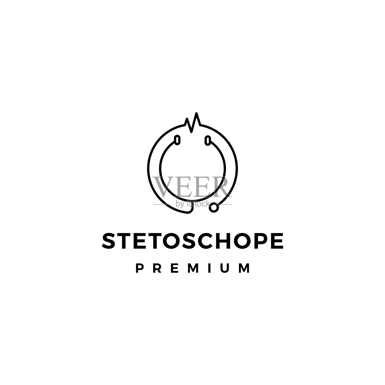 听诊器标志图标插画图片素材