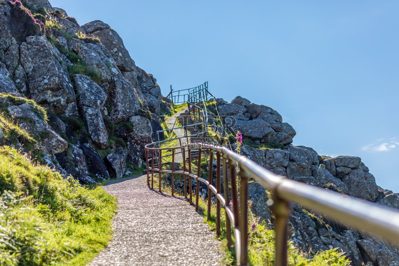斯凯岛的楼梯照片摄影图片