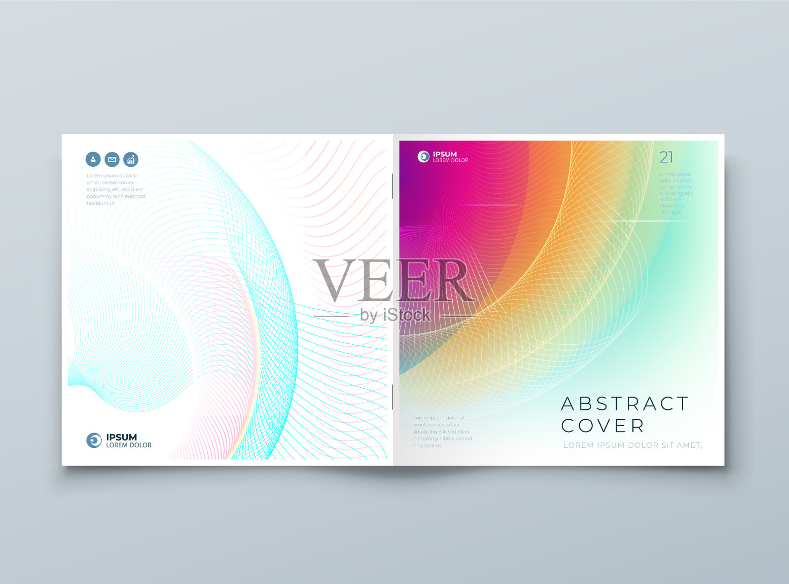 方形液体抽象封面背景设计插画图片素材