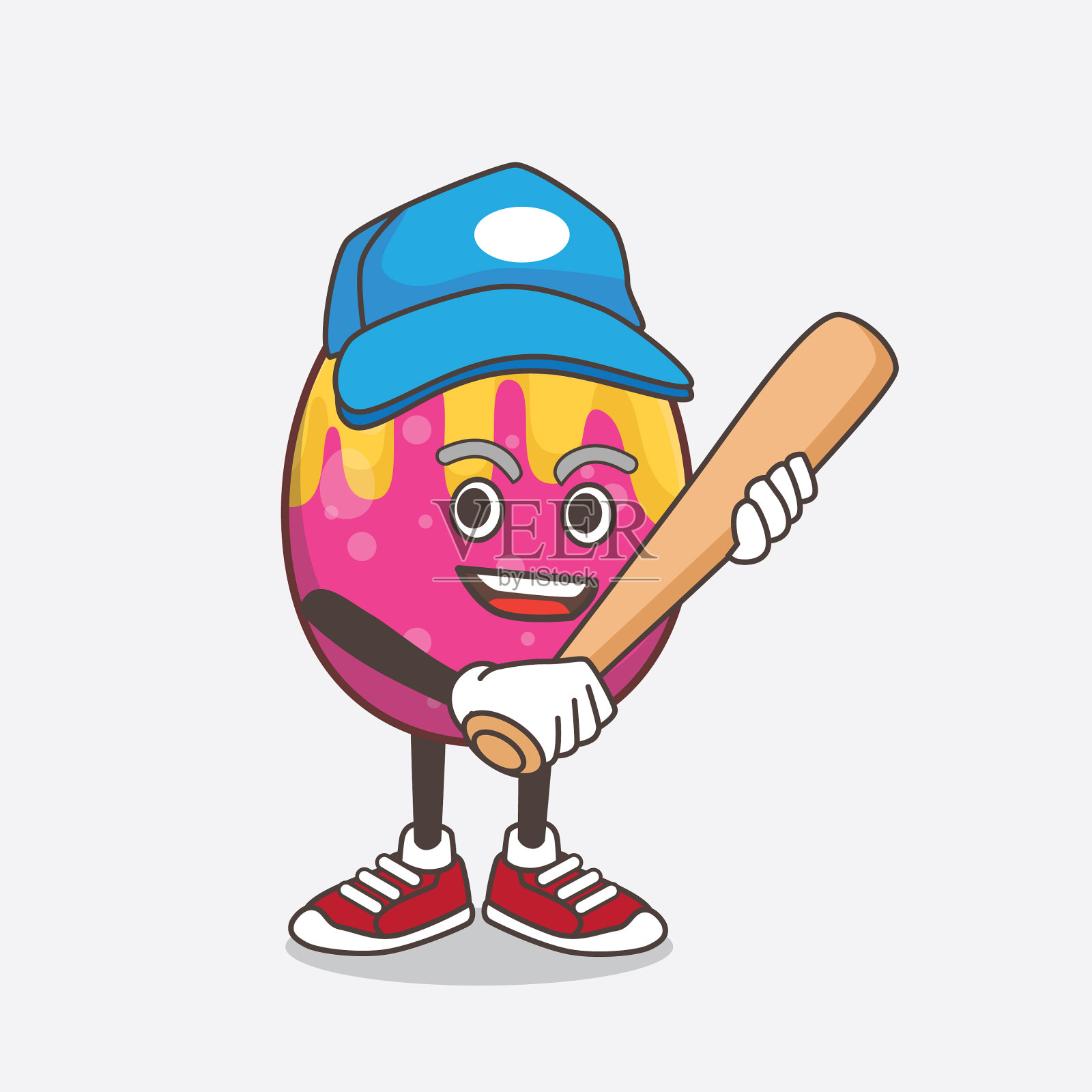 复活节彩蛋卡通人物扮演吉祥物插画图片素材