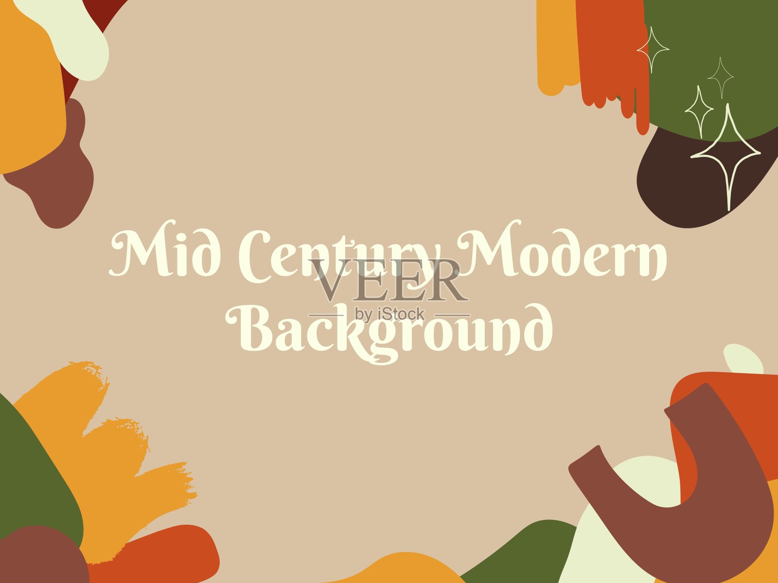 中世纪现代波西米亚抽象矢量背景插画图片素材