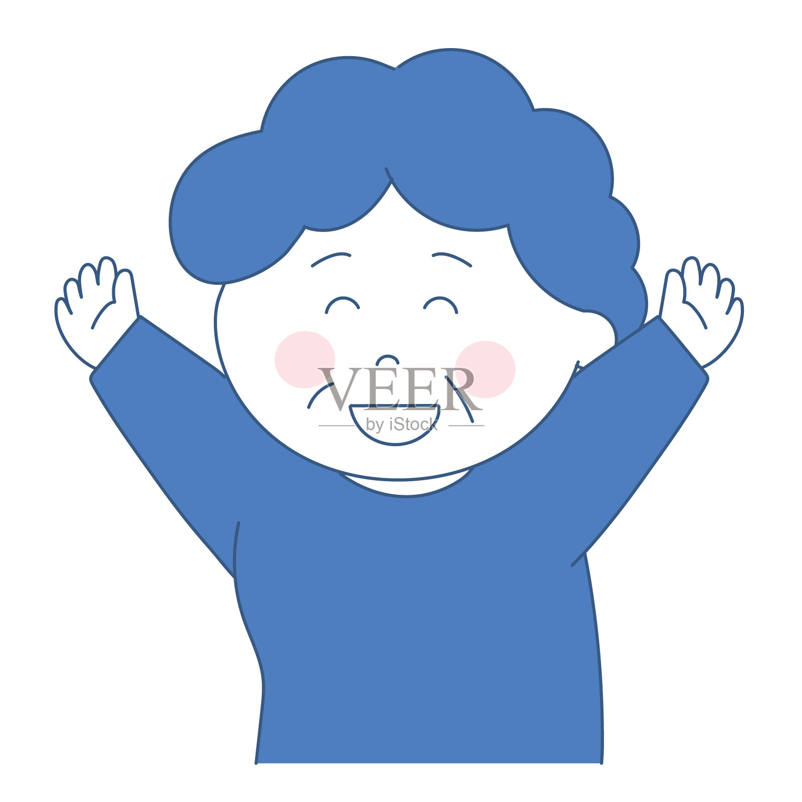 精力充沛的老妇人。设计元素图片