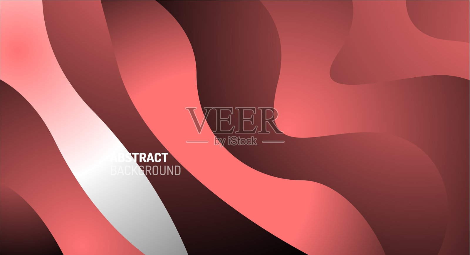 波浪型流体梯度抽象线条插画图片素材