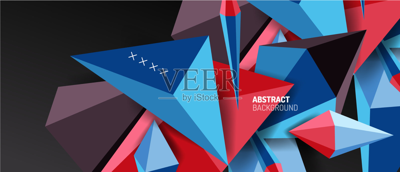 时尚简单的三角形抽象背景插画图片素材