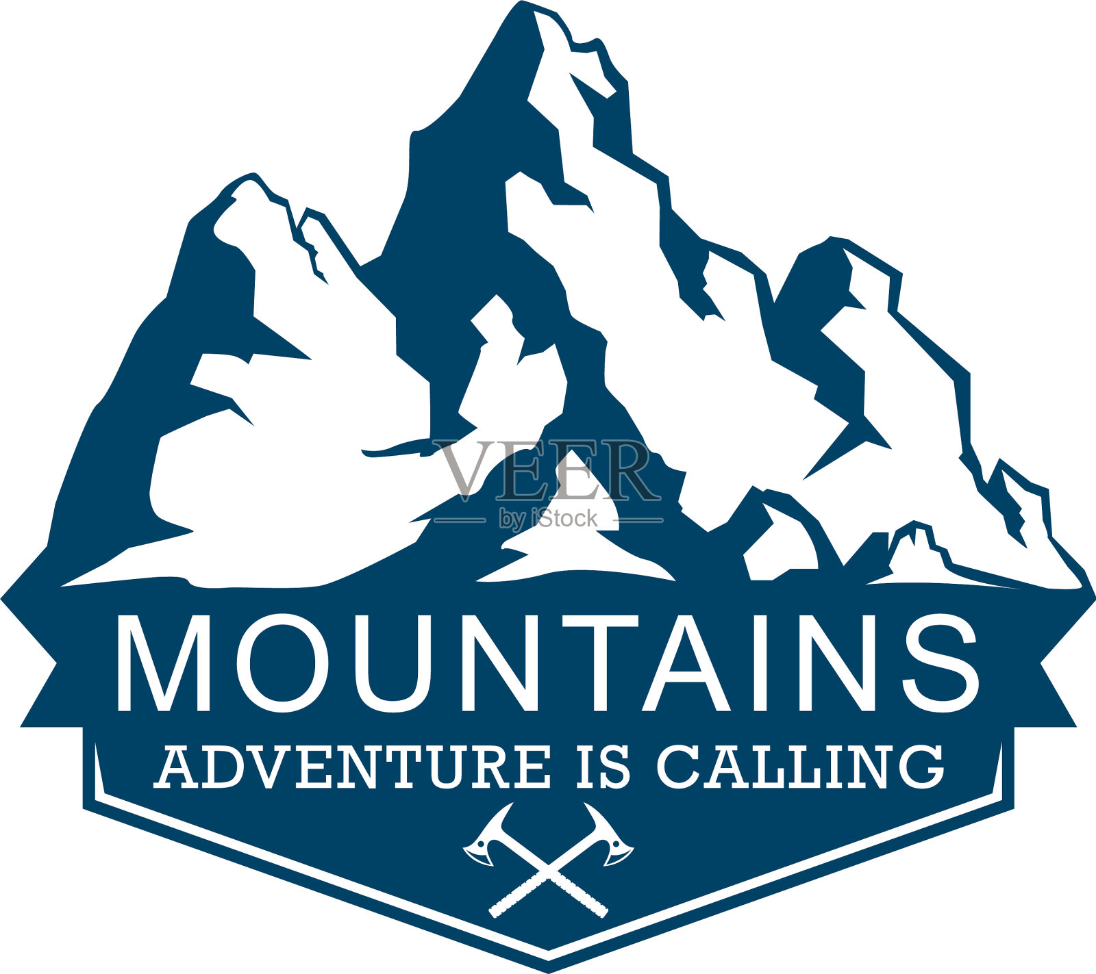 山标志山标志冒险是插画图片素材