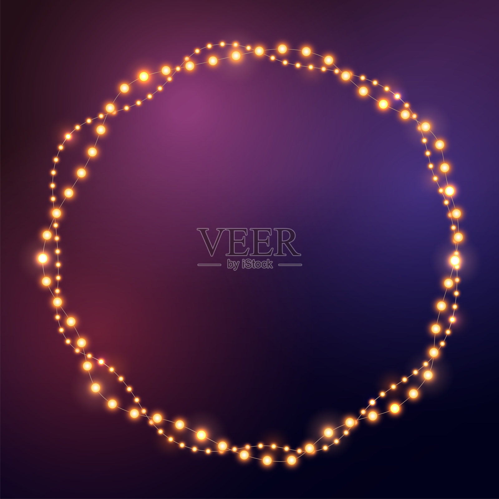 光圣诞花环插画图片素材