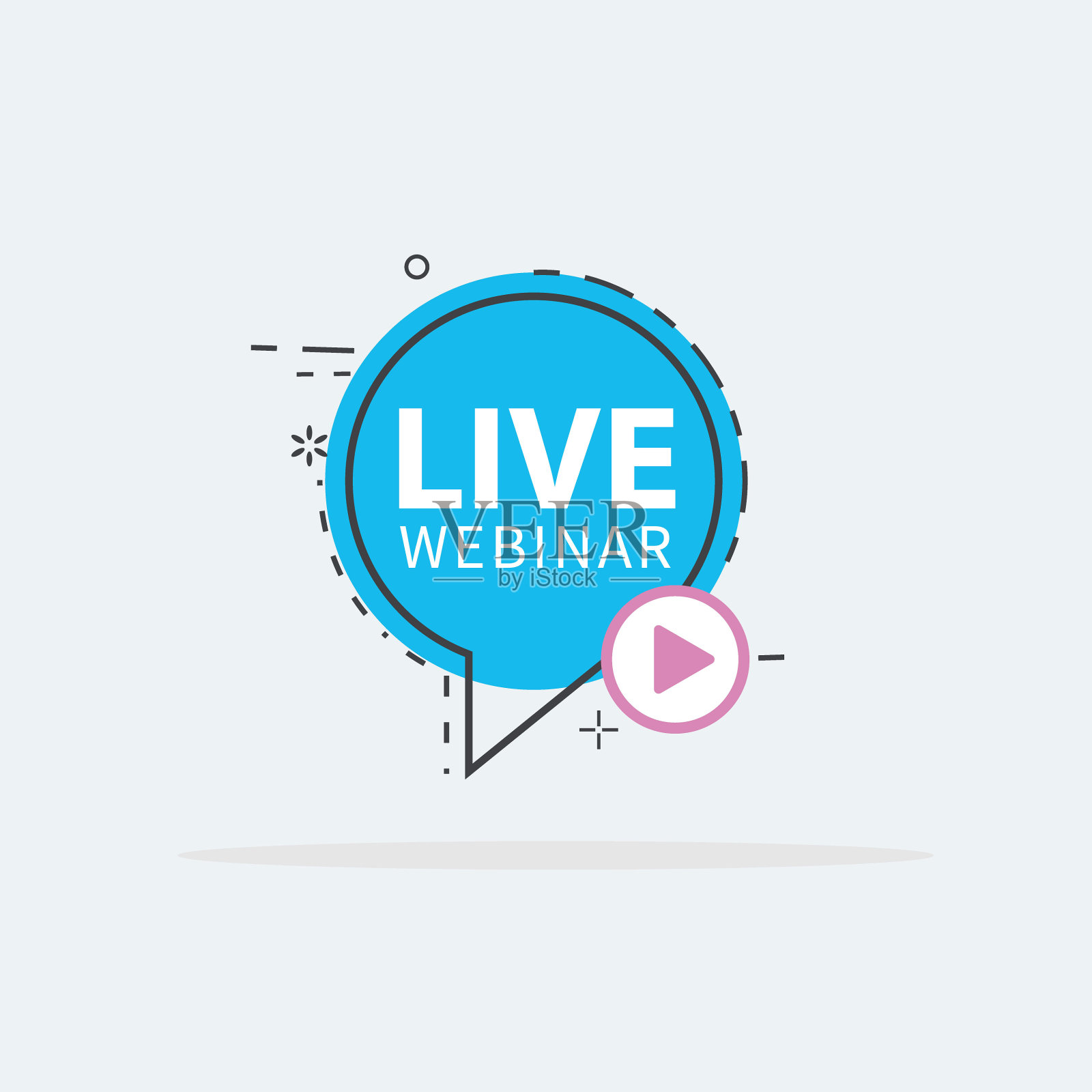 现场研讨会按钮插画图片素材