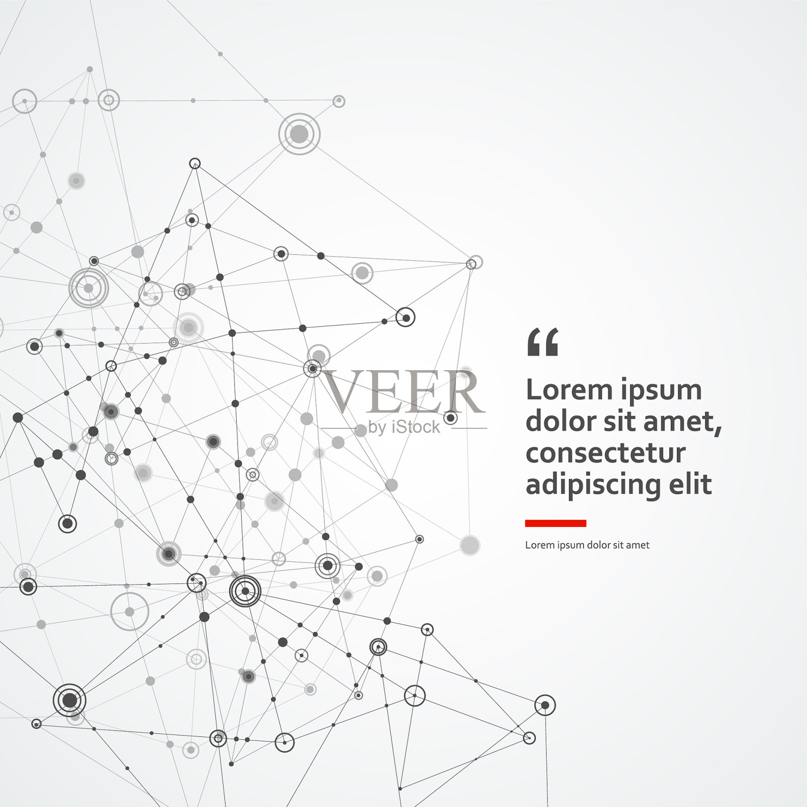 用线和点相连的几何概念插画图片素材