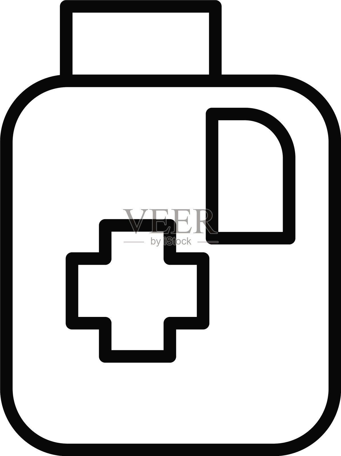 酒精医用加仑线条样式图标插画图片素材