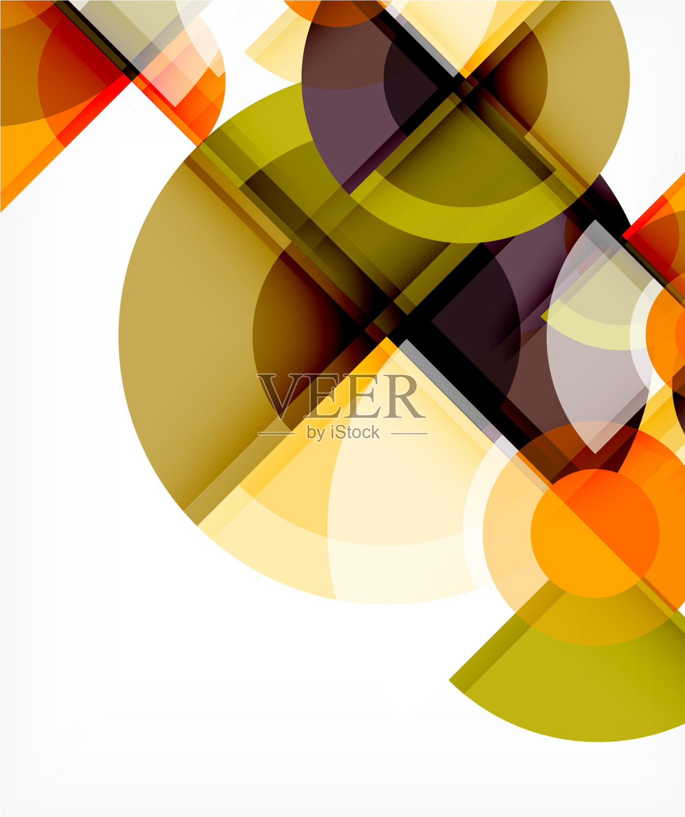 抽象背景圆和三角形设计插画图片素材