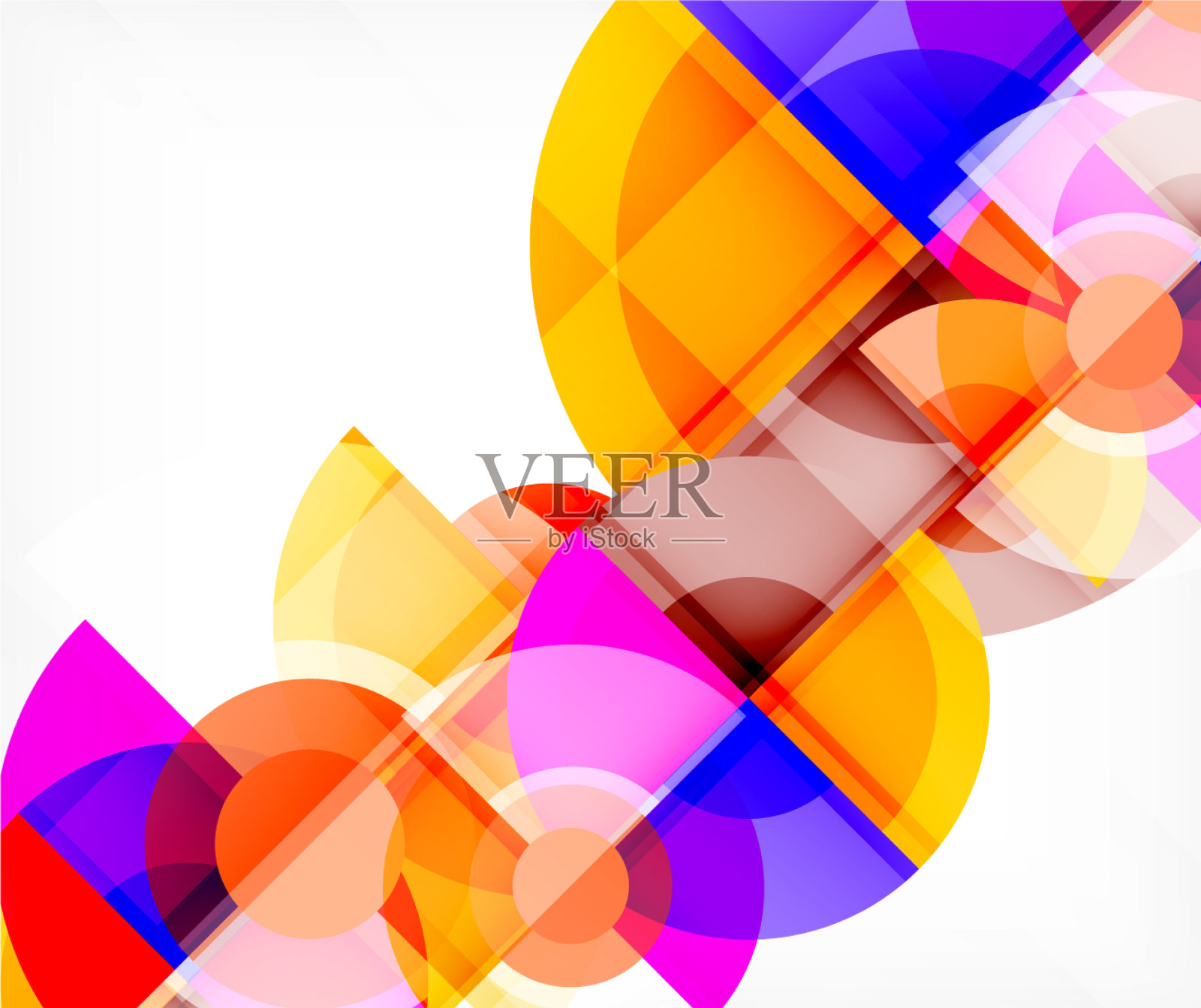 抽象背景圆和三角形设计插画图片素材