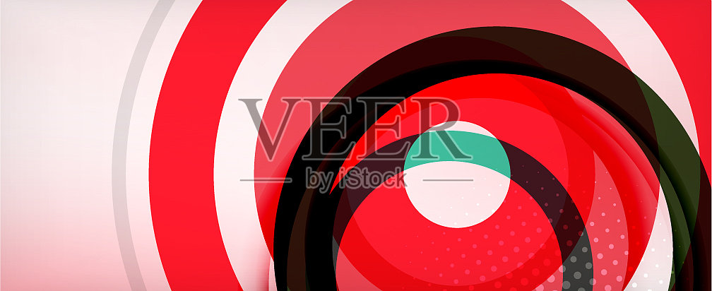 时尚简约圆抽象背景动态插画图片素材