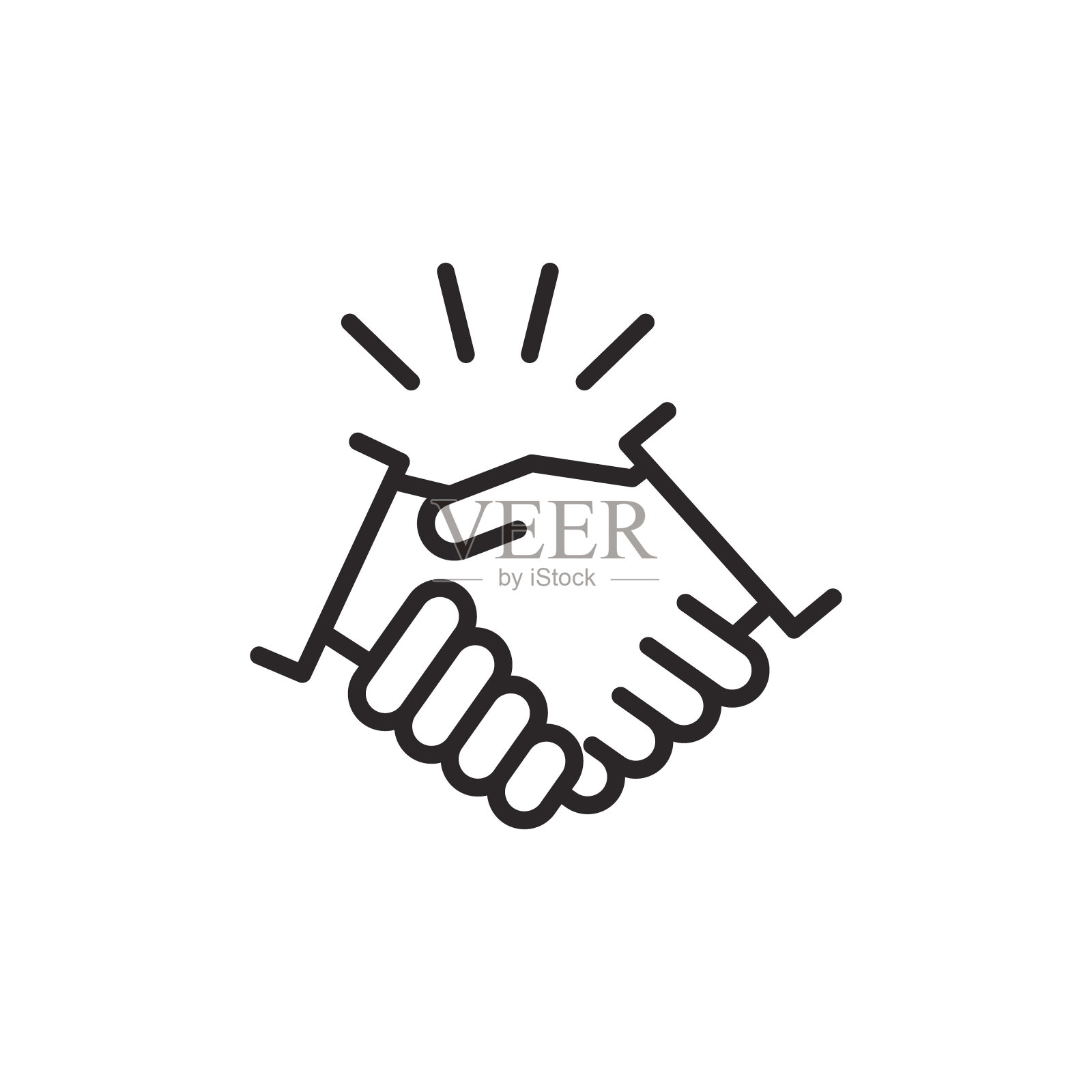 握手图标矢量设计插图插画图片素材