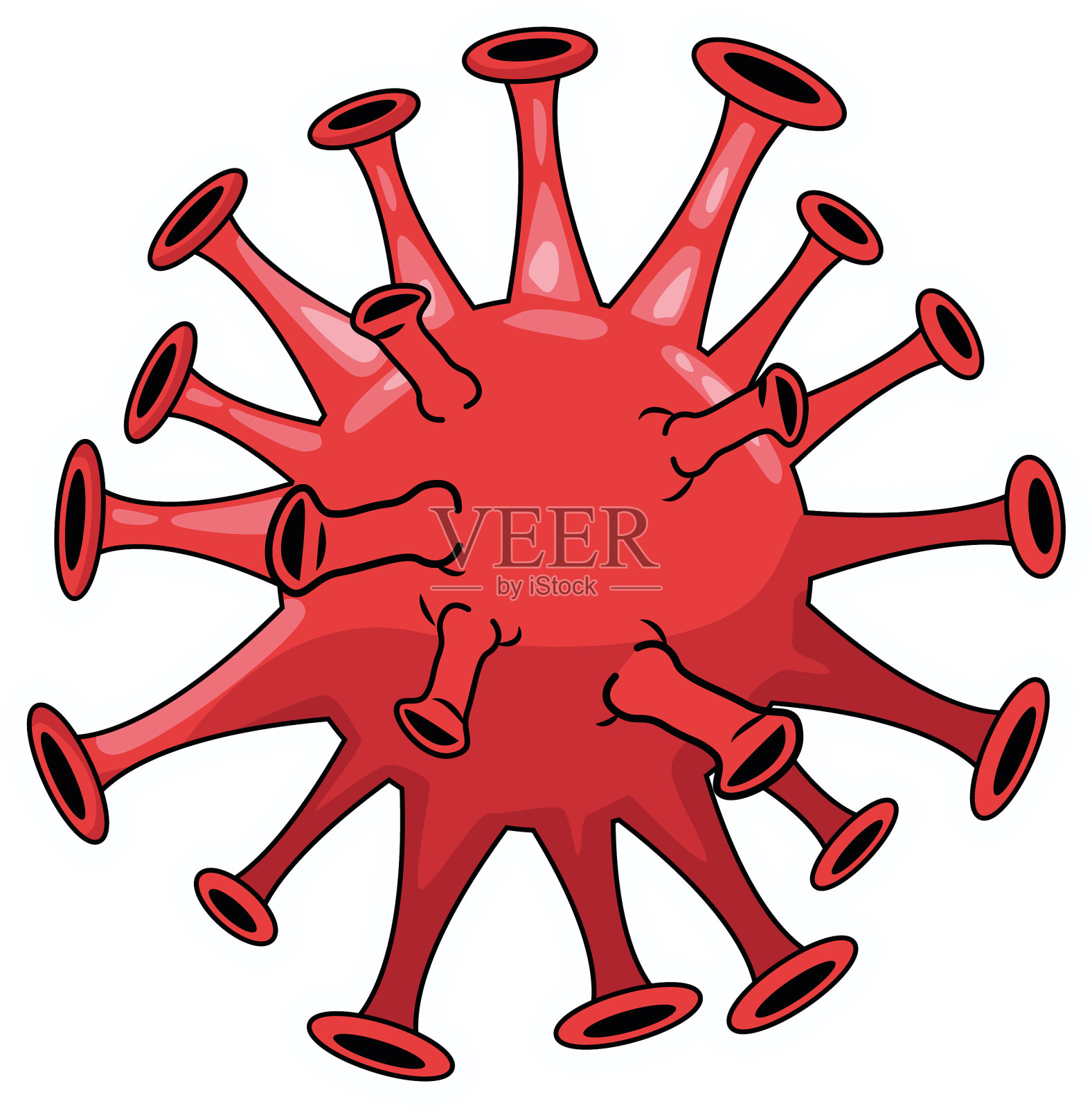 covid - 19粒子大流行孤立图标插画图片素材