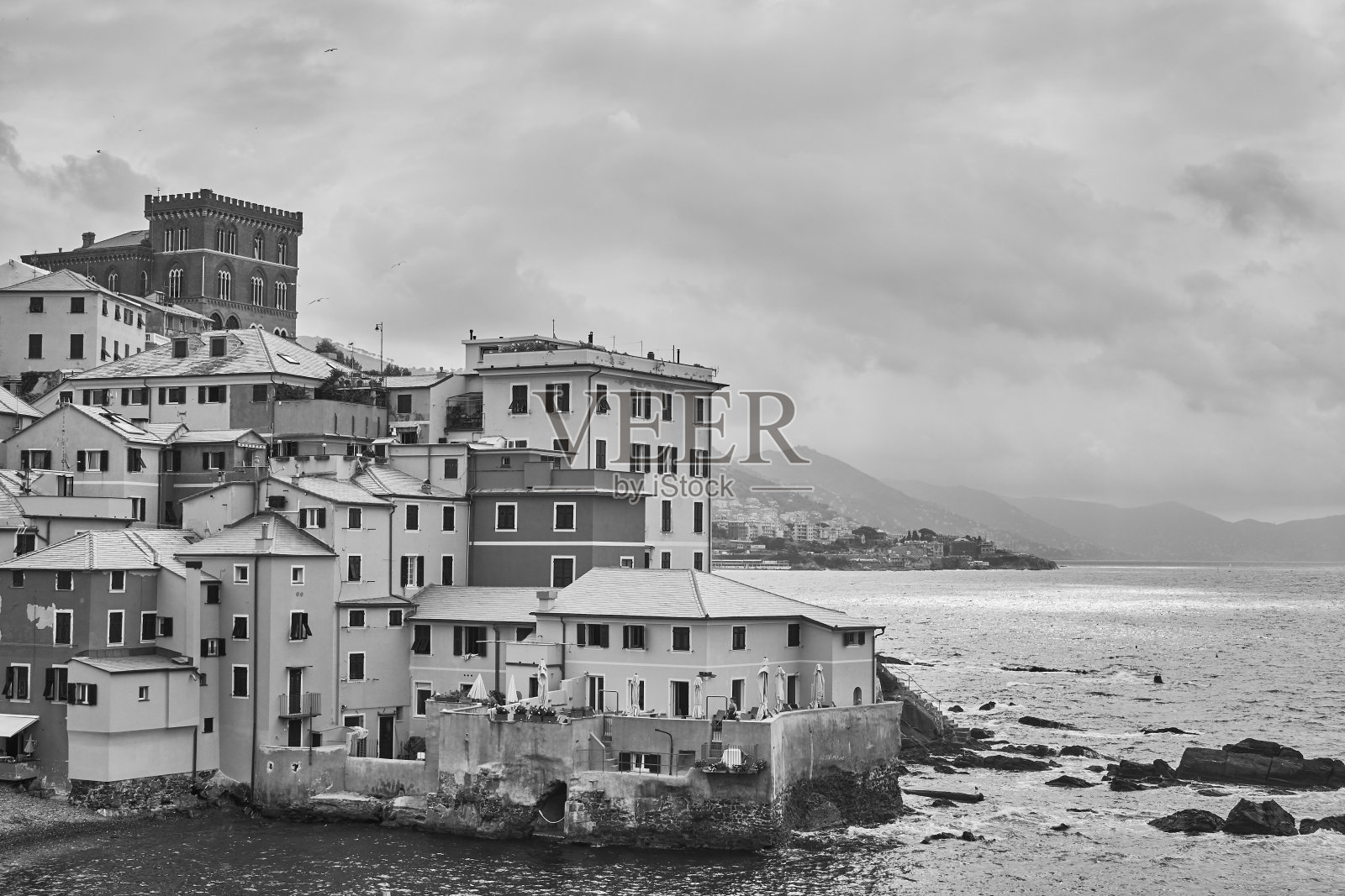 在热那亚Boccadasse照片摄影图片