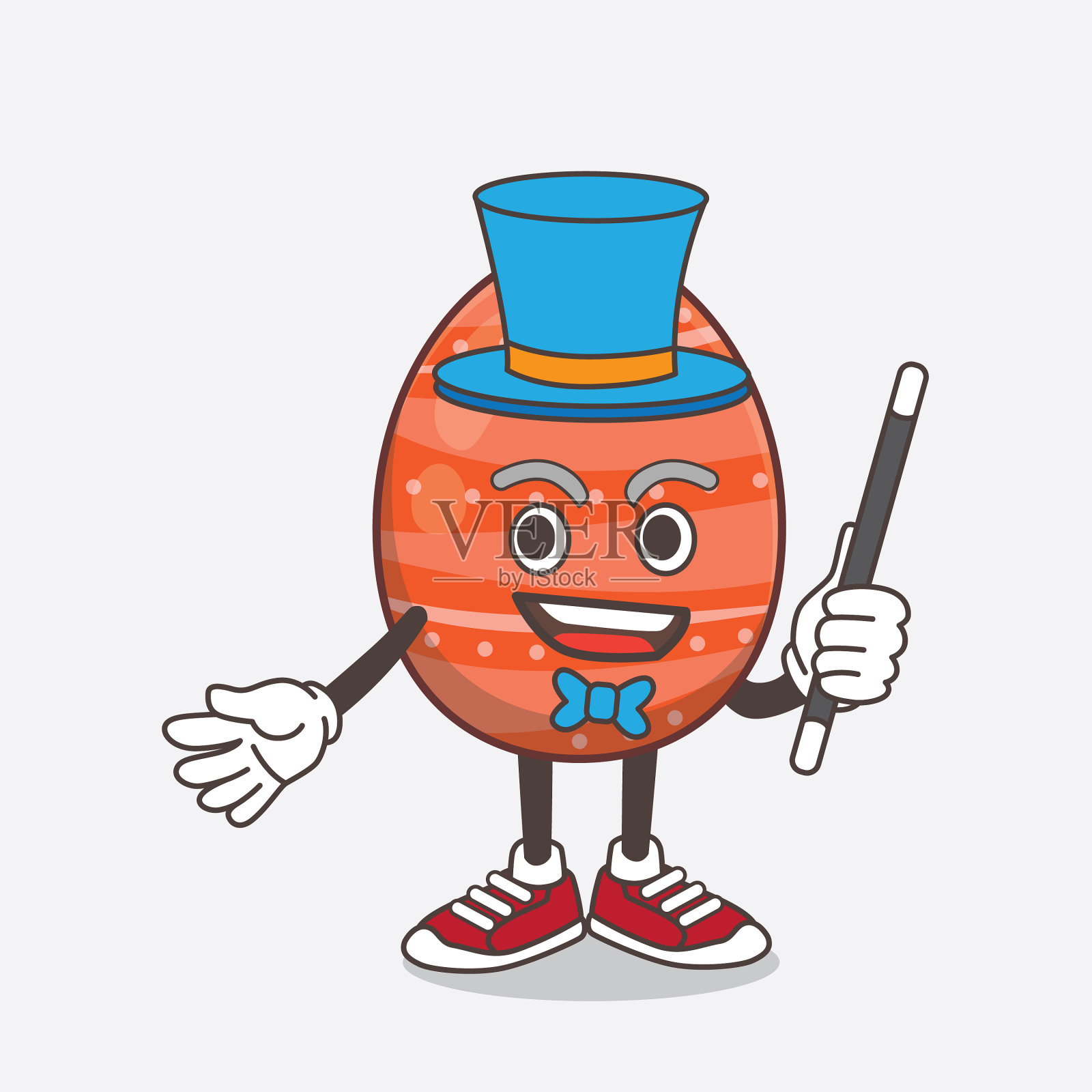 复活节彩蛋卡通吉祥物人物表演插画图片素材