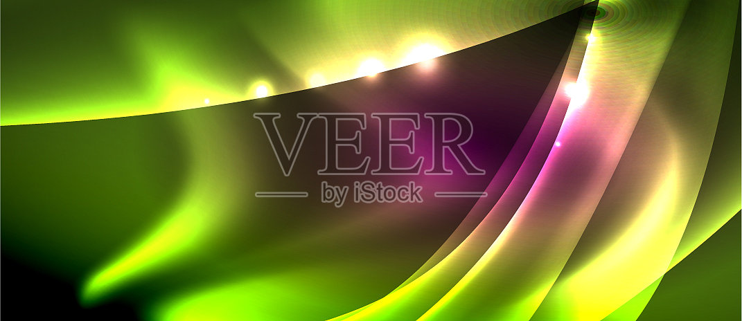 抽象背景光亮设计霓虹波插画图片素材