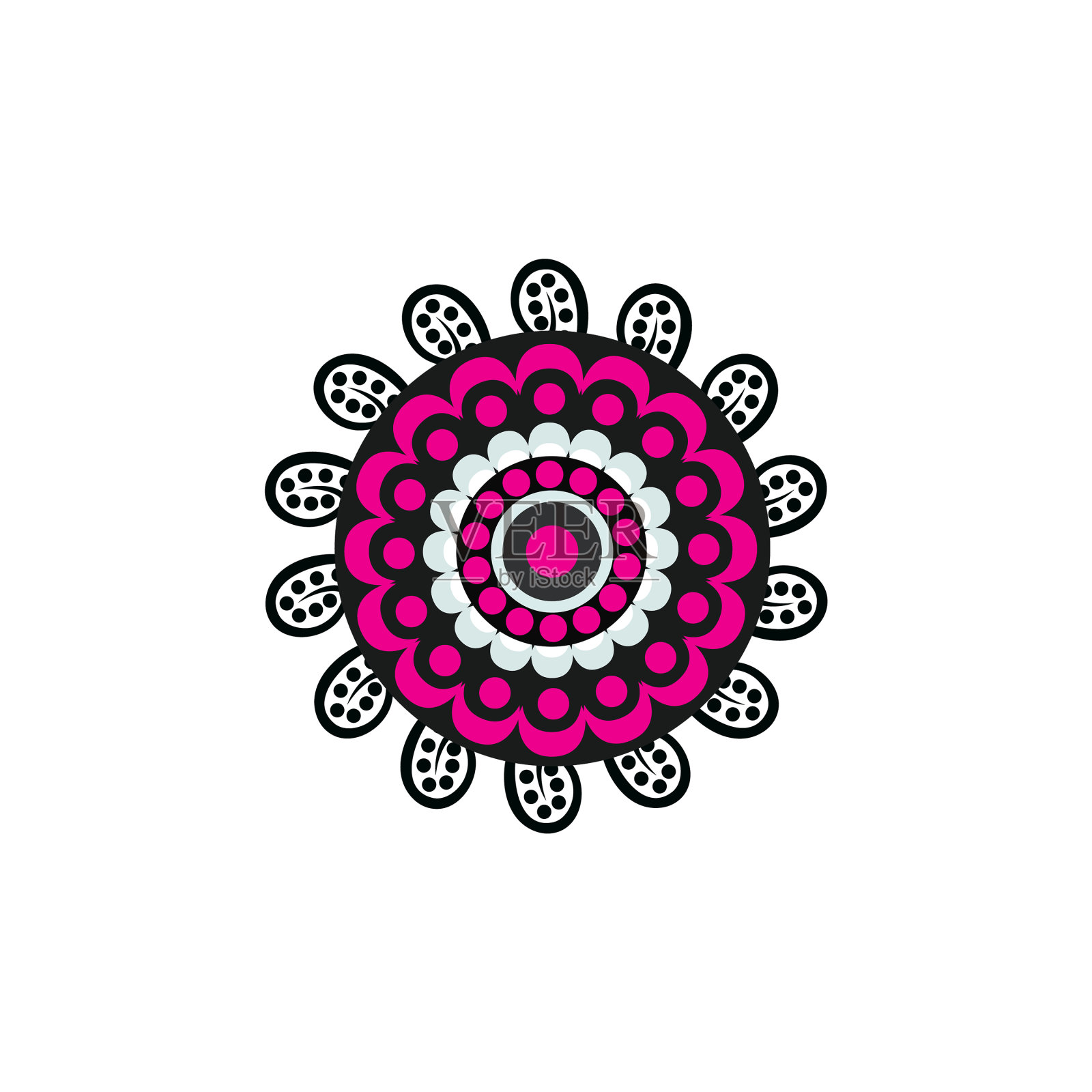 原住民艺术点画图标标志设计插画图片素材