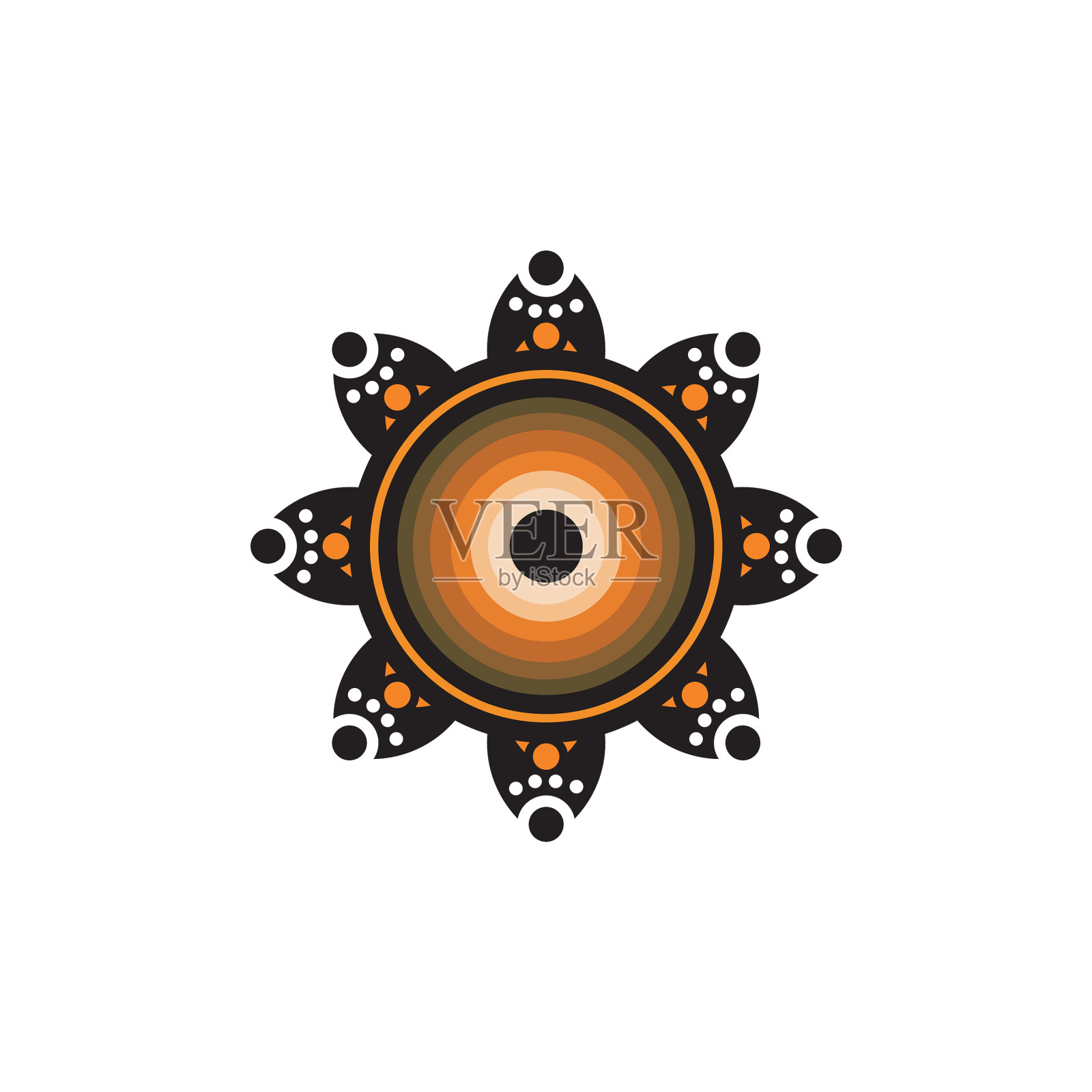 原住民艺术点画图标标志设计设计元素图片