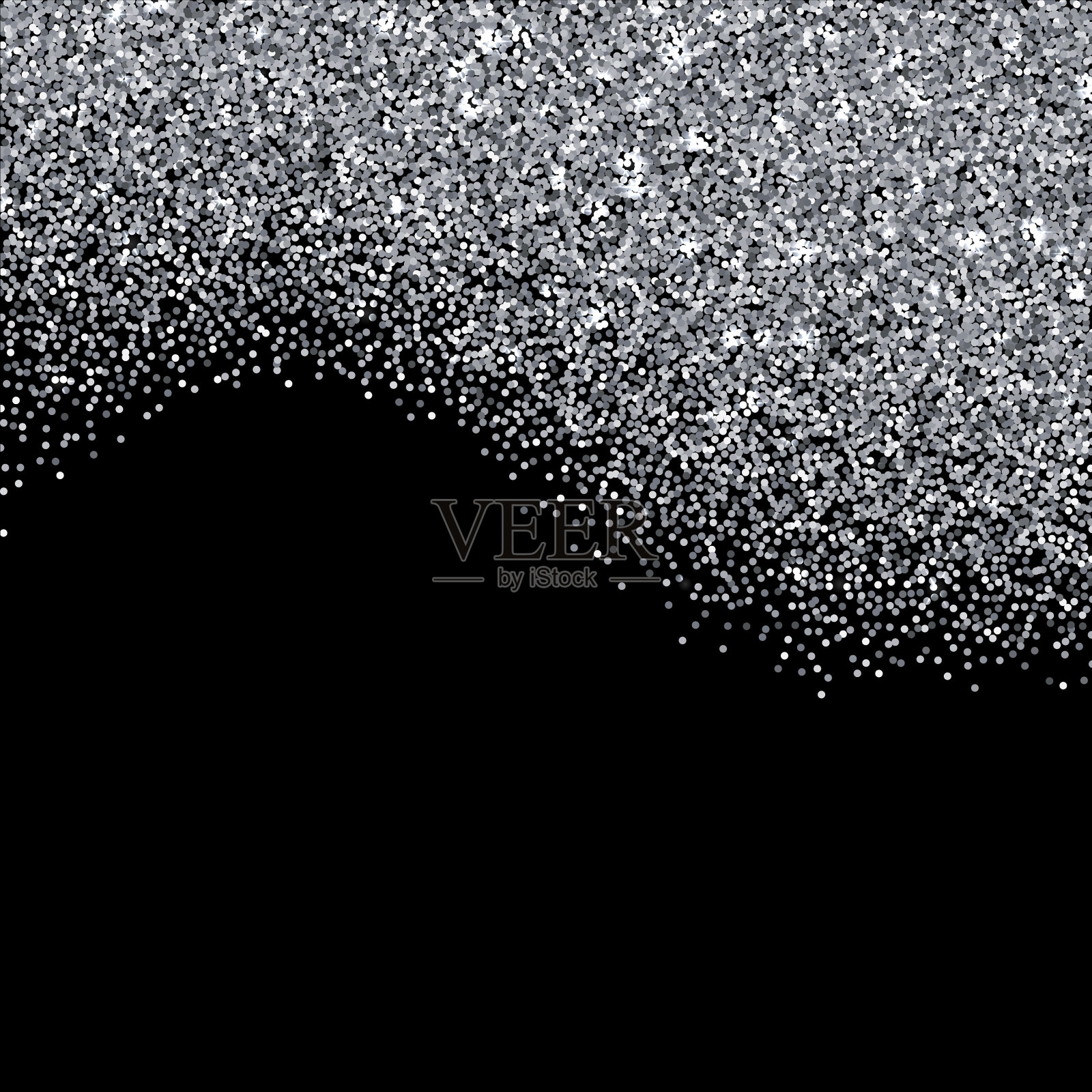 银色闪光纹理边框插画图片素材