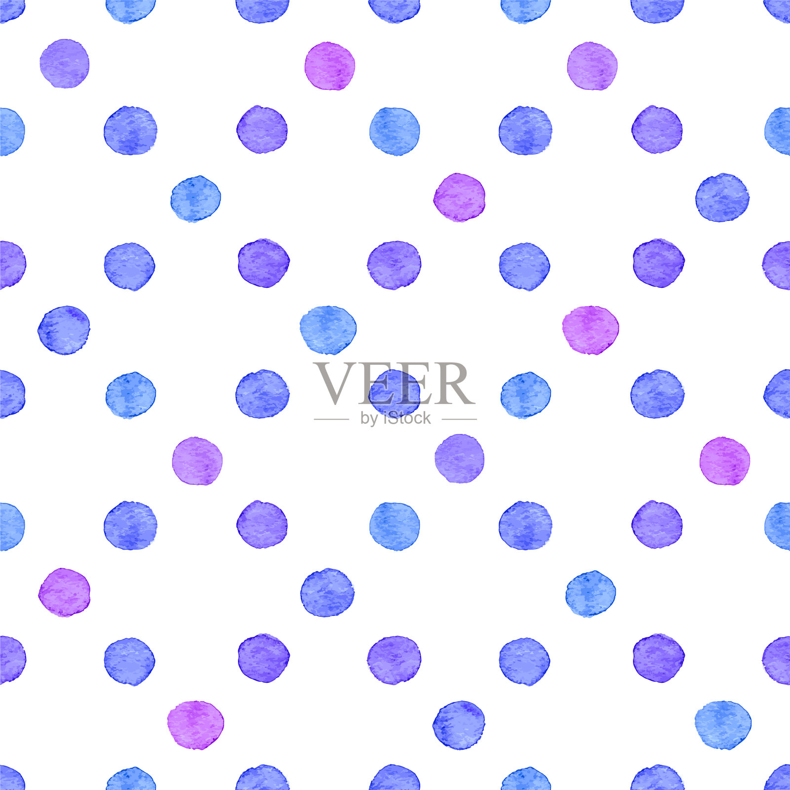无缝水彩圆点图案插画图片素材
