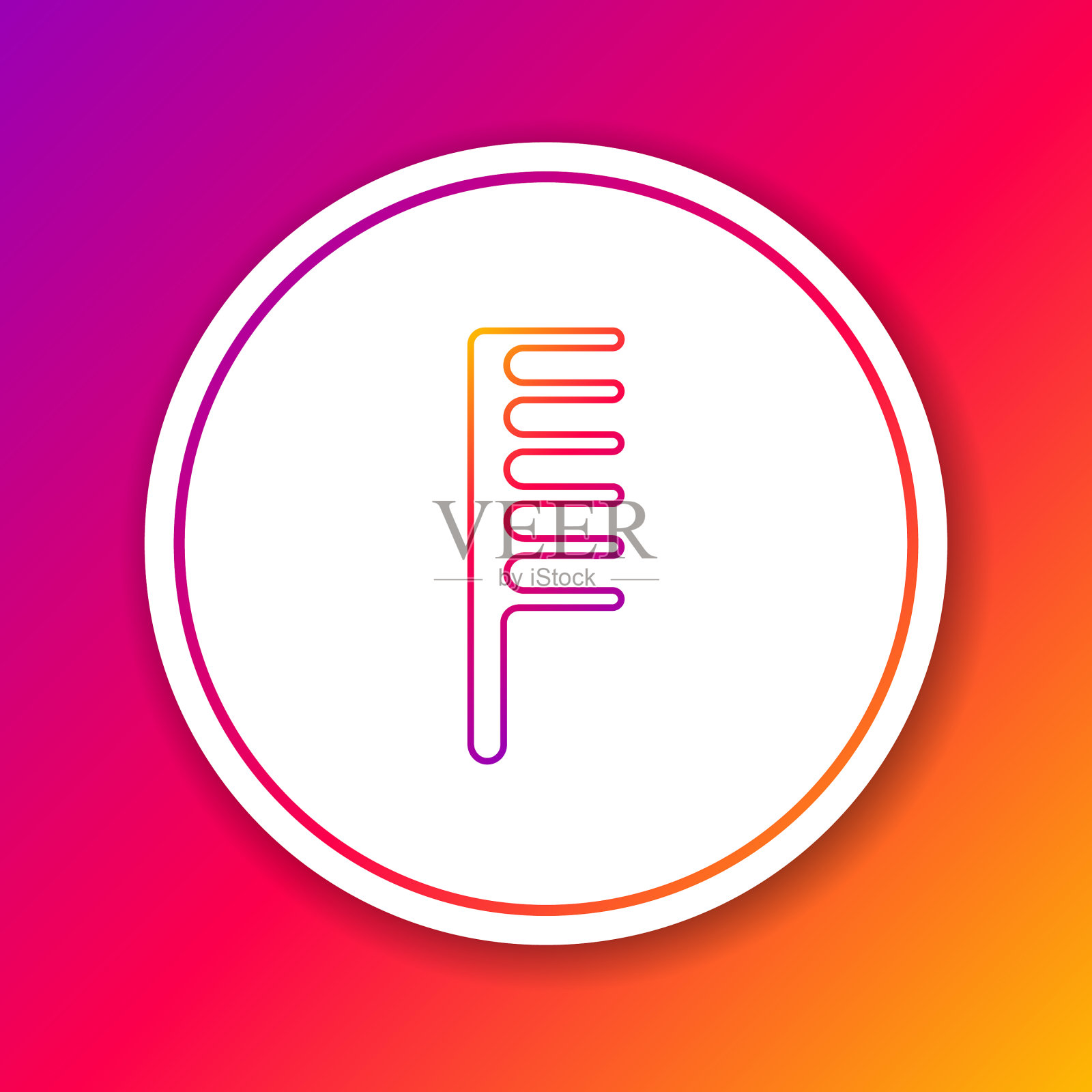 颜色线毛刷图标隔离颜色插画图片素材