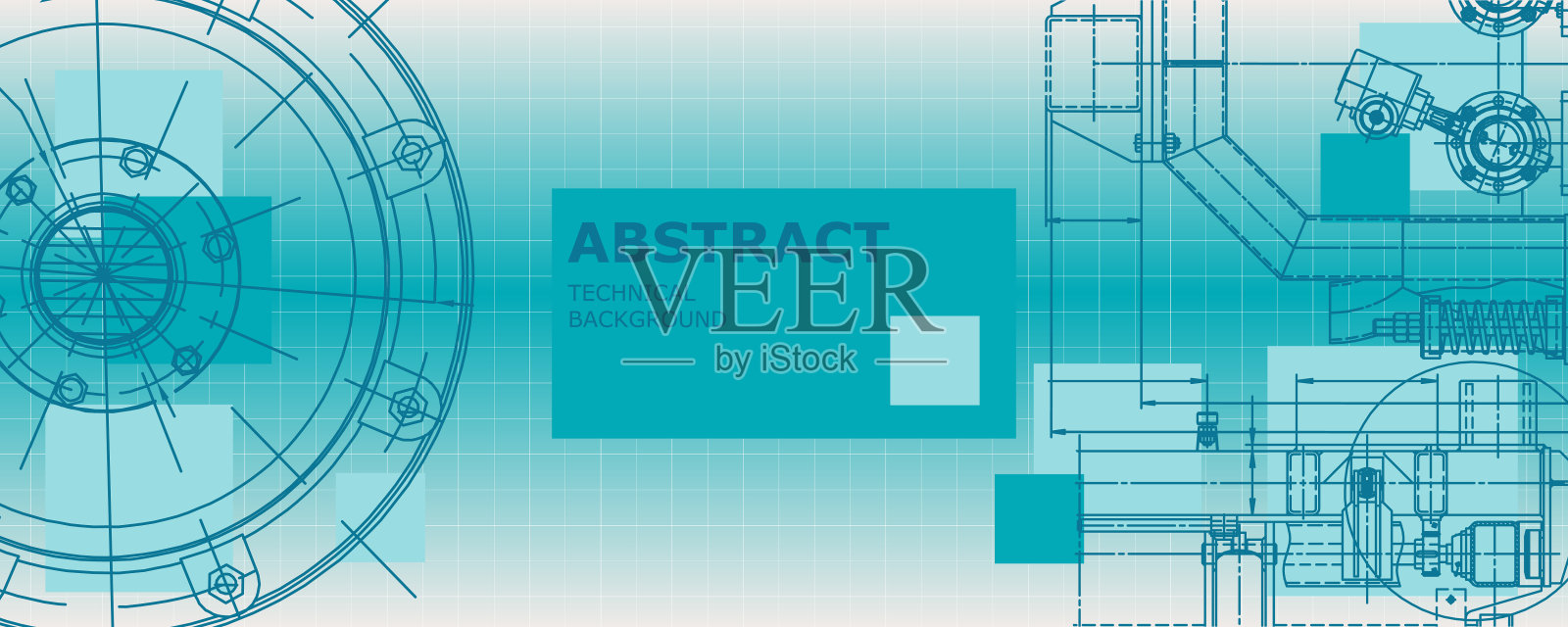 机械工程制图。抽象的画设计模板素材
