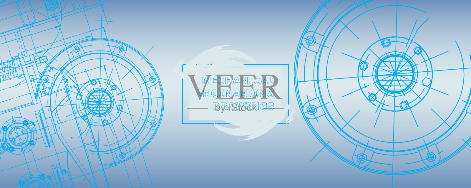 机械工程制图。抽象的画插画图片素材