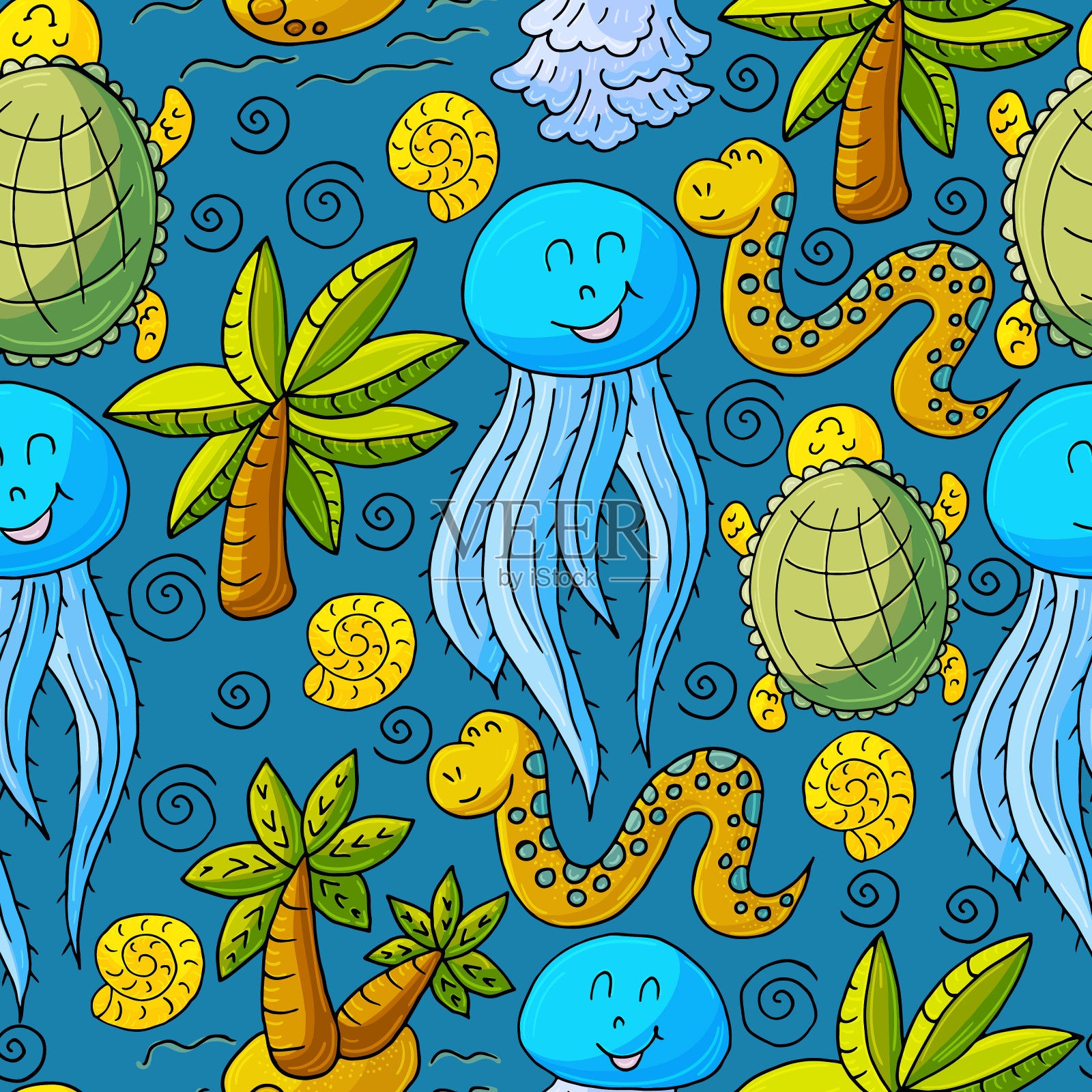 无缝模式的卡片，传单，横幅，织物插画图片素材