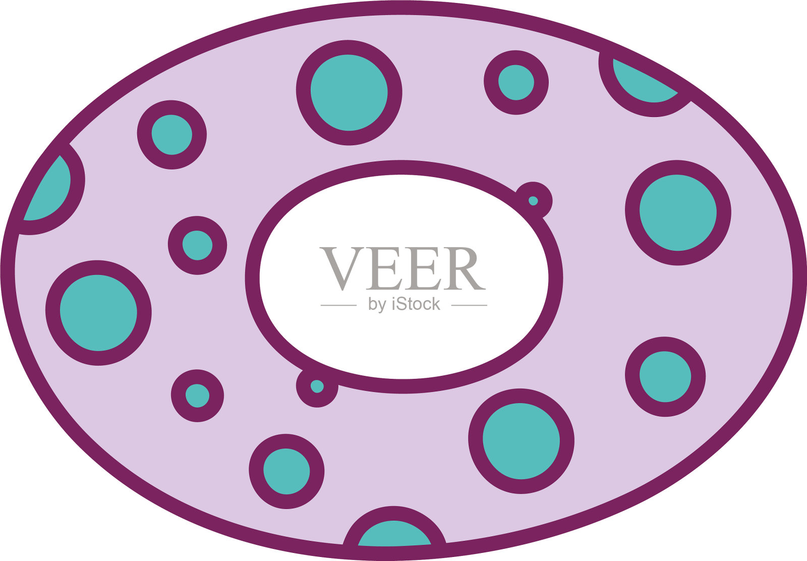 尖的浮动线和填充样式图标插画图片素材